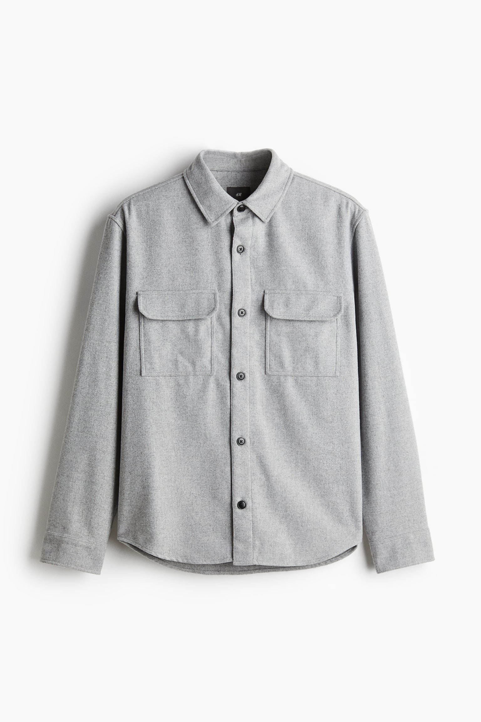 Filtad overshirt Regular Fit - Grå/Beige/Rutig/Marinblå - 2