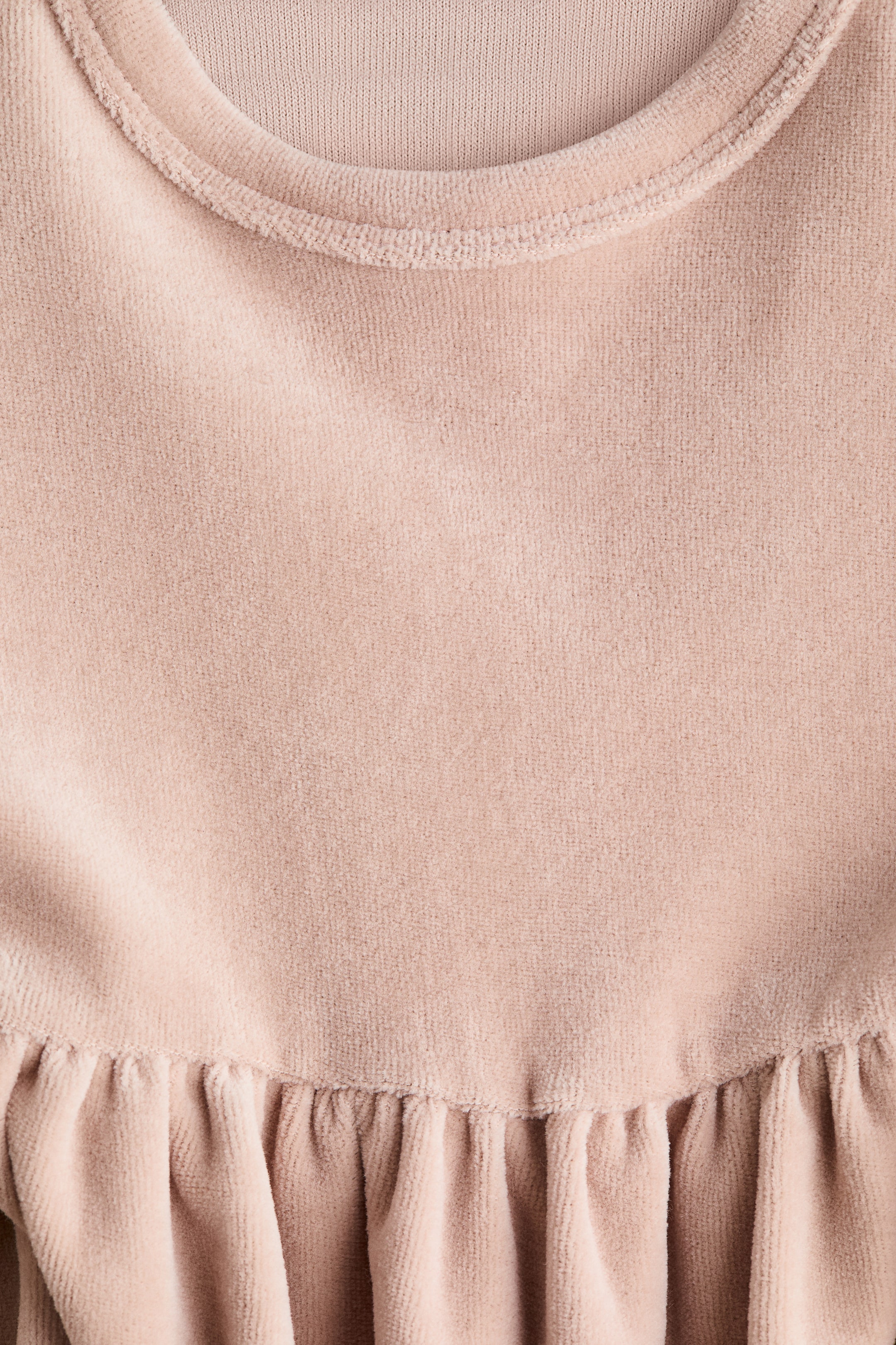 Zobacz większy obraz: Sukienka z bawełnianego weluru - Zakurzony róż - Dziecko | H&M PL 2