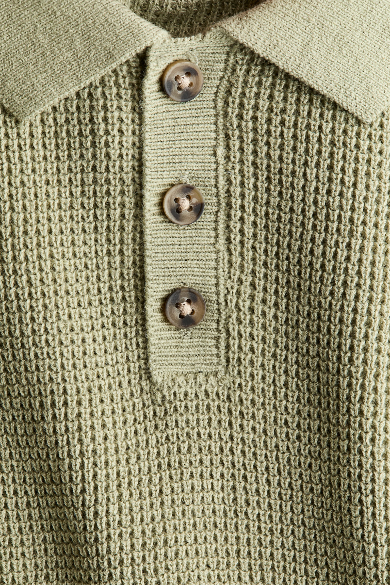 Playera polo en tejido de algodón - Verde caqui claro/Azul marino/Azul tenue/Crema - 2