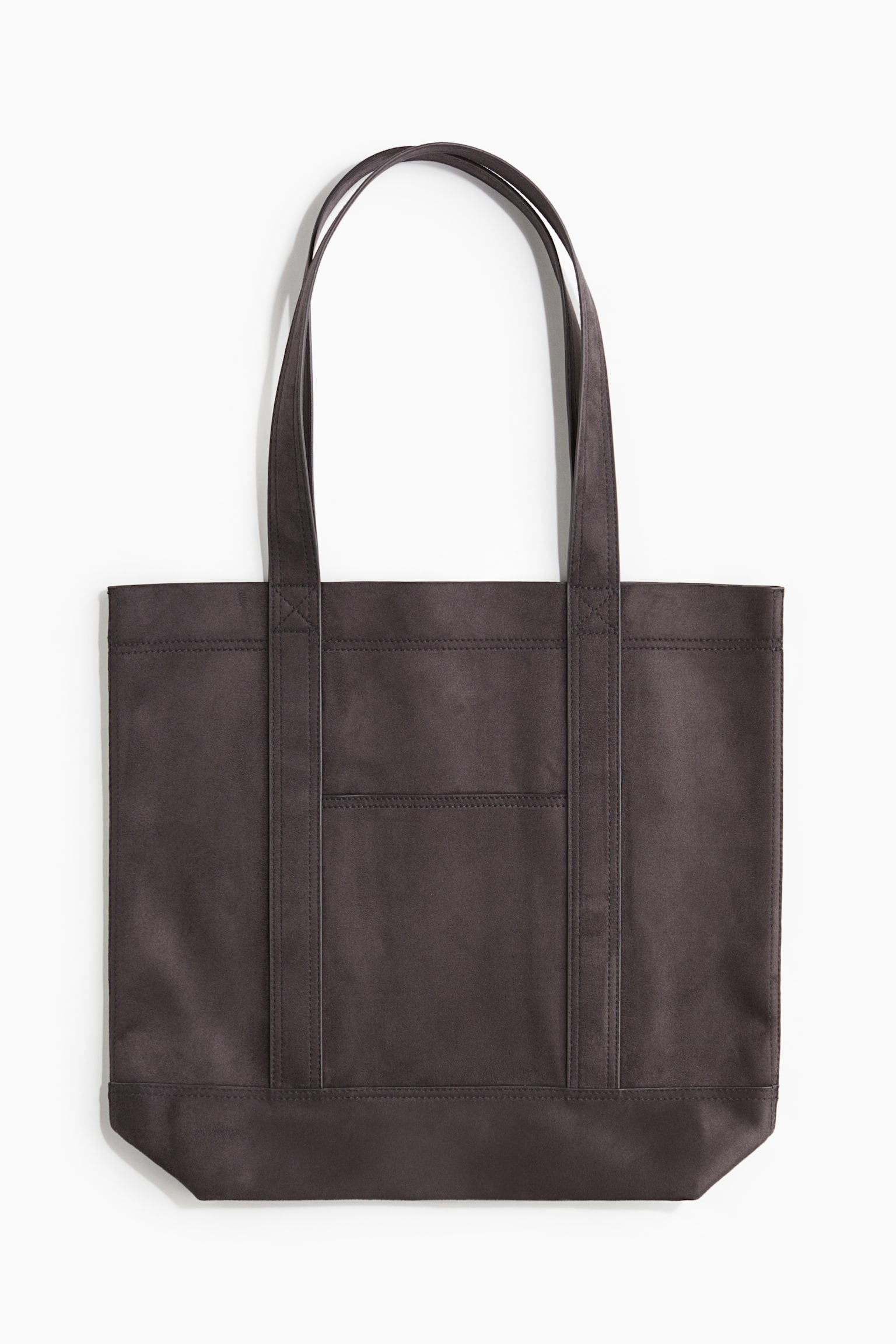 Napped tote bag - Dark brown - 1