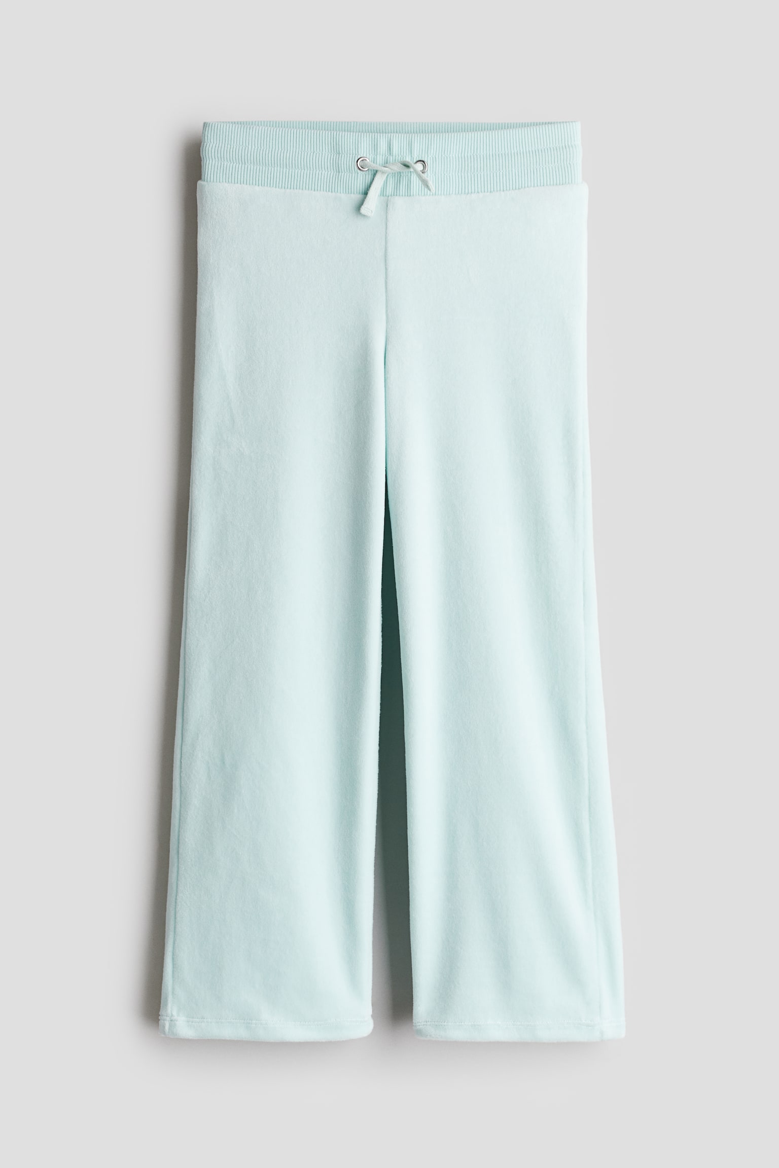 Velour trousers - Light turquoise - 1