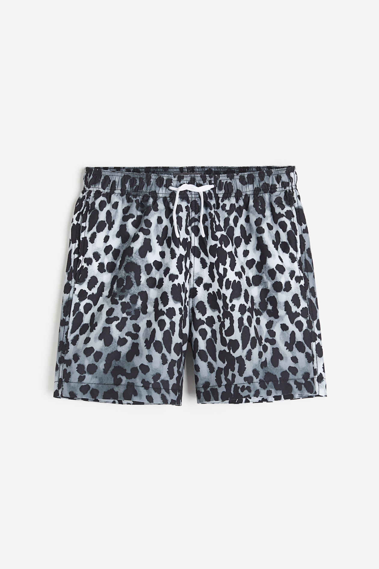 Patterned Swim Shorts Blue/leopard print Men H&M US
