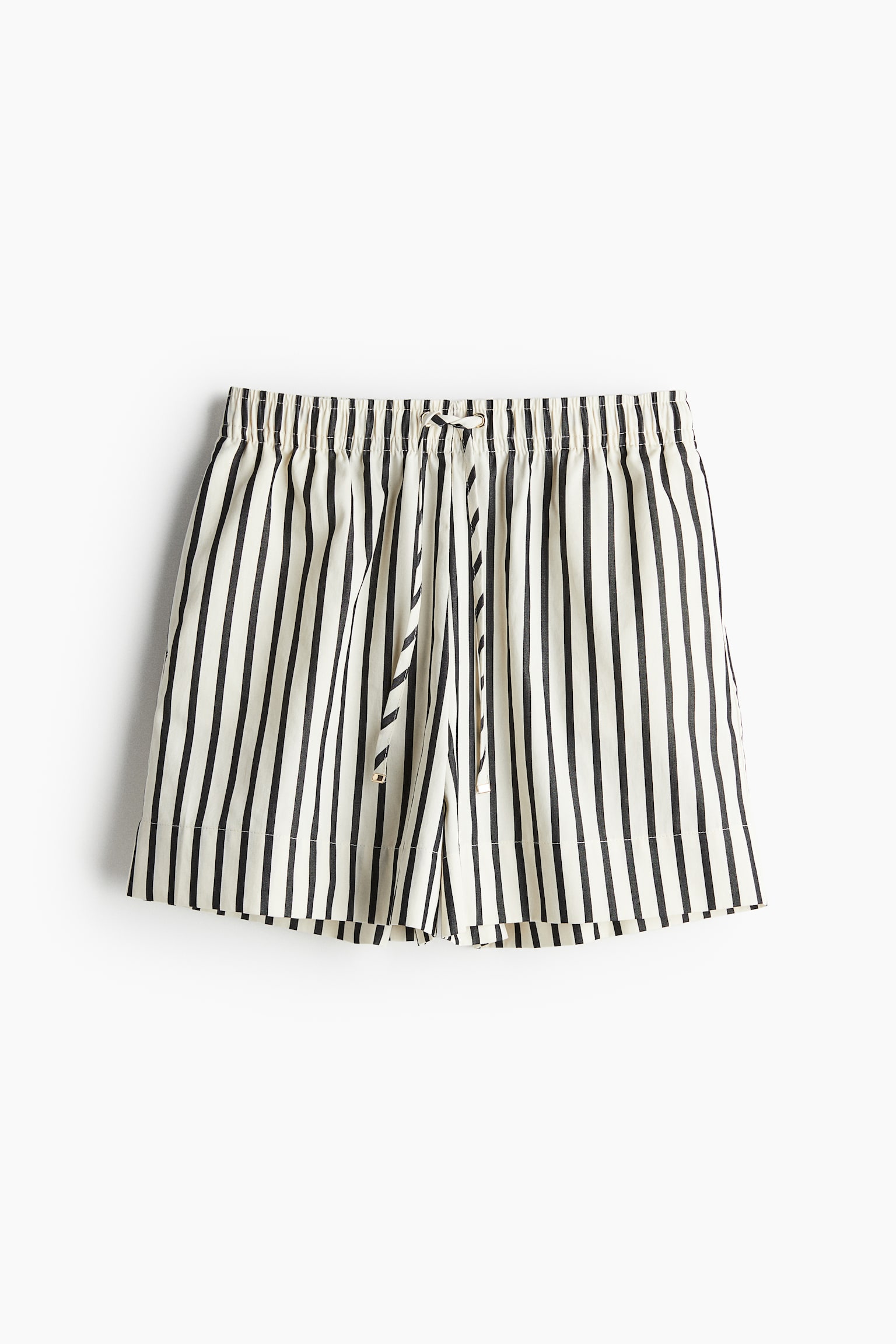 Cotton Pull On Shorts - White/Stripe/Black/Light beige/Floral - 2