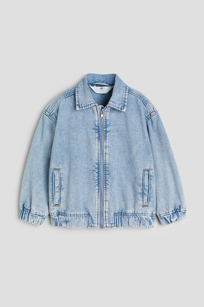 Collared denim jacket - Denim blue - 1