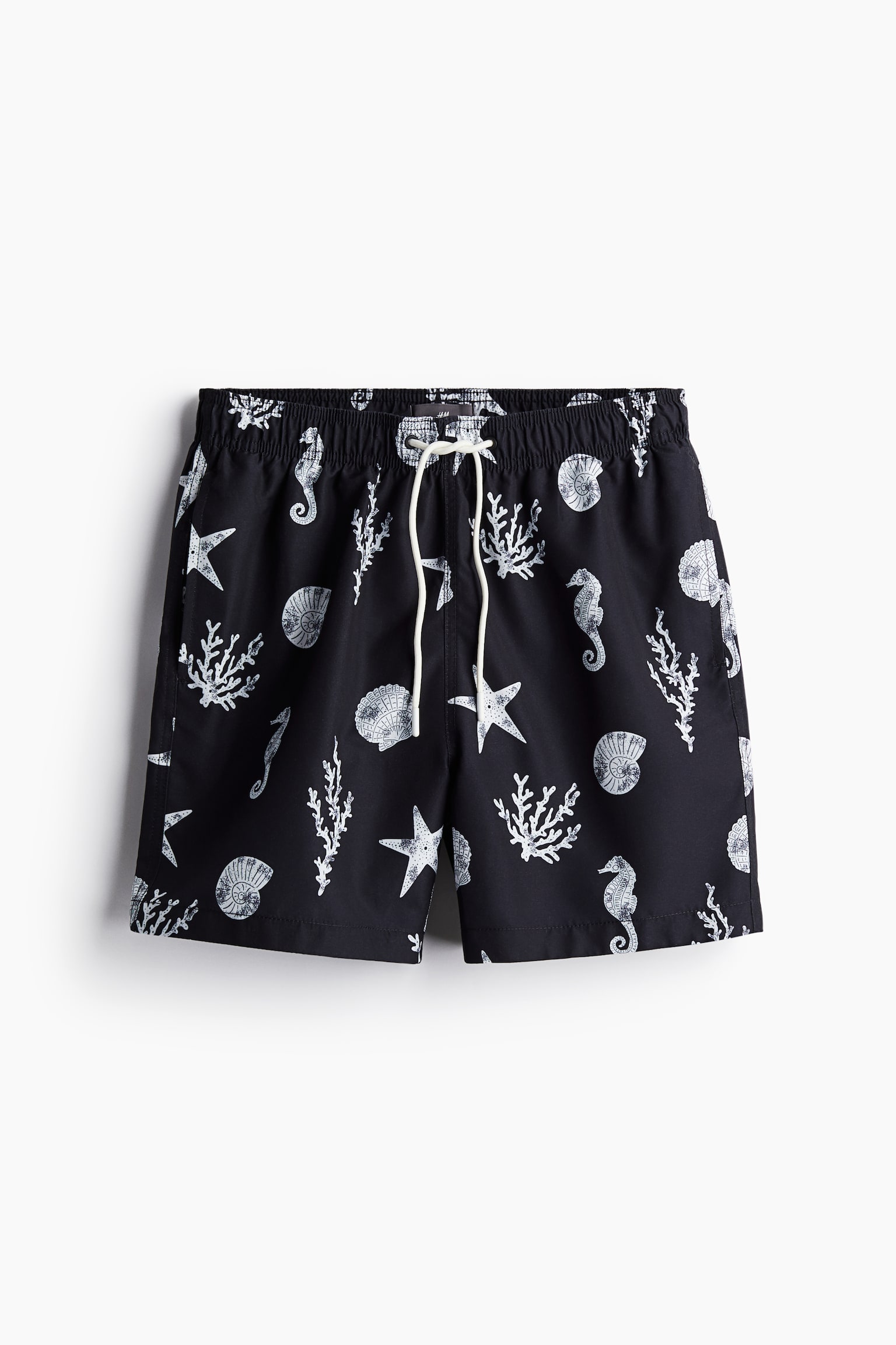 Patterned swim shorts - Black/Seashells/Beige/Striped/Light blue/Patterned/Light blue/Patterned/Beige/Patterned/Light blue/Patterned/Grey/Striped - 1