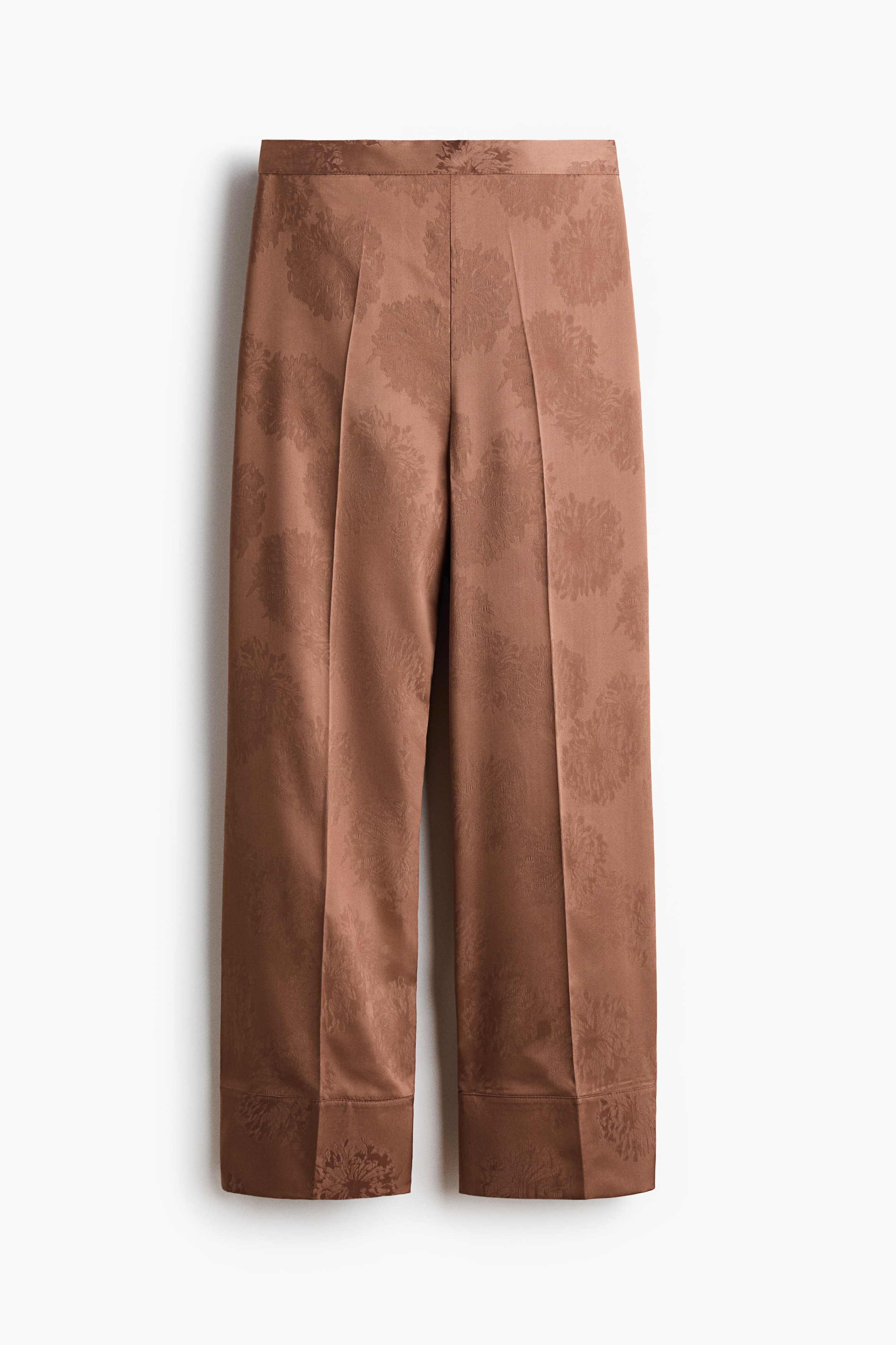 Satin pull-on trousers