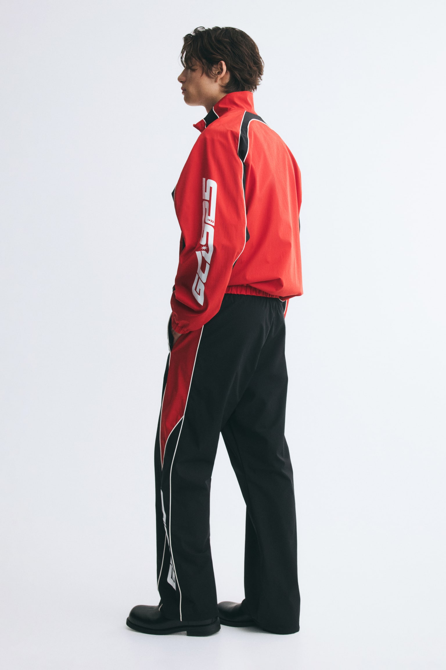 Мужские брюки H&M Relaxed-Fit Track Pants, цвет: Чёрный — фото 6