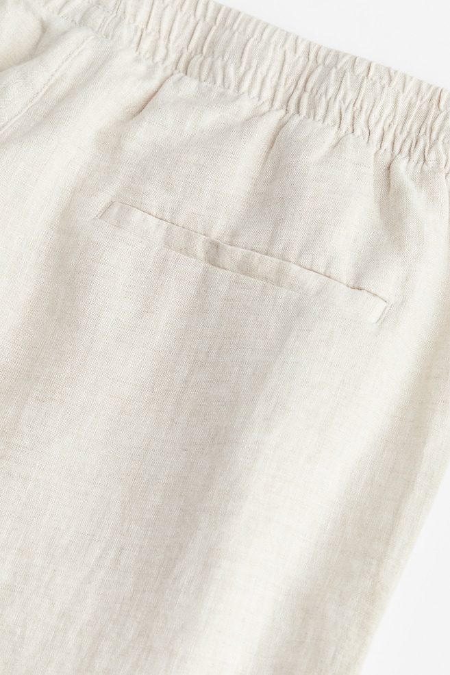 Pantalon en lin Regular Fit - Crème/Beige clair/Noir/Beige clair/dc/dc - 7