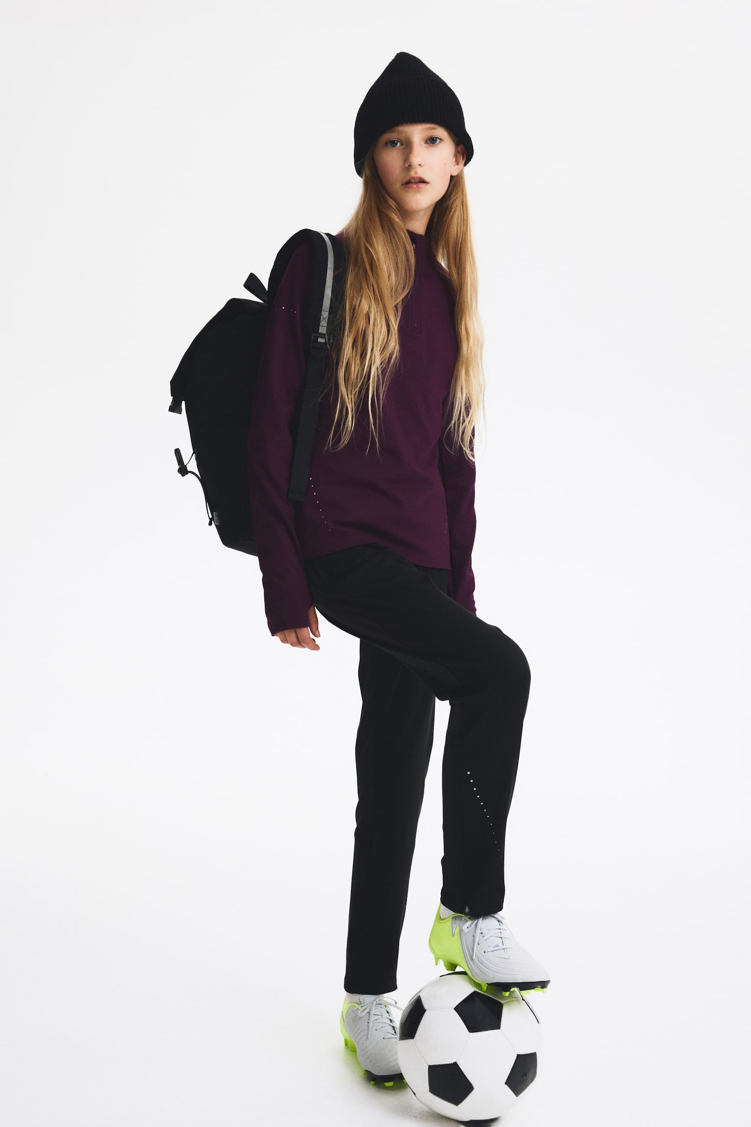 Детские брюки H&M Warm Soccer Pants with ThermoMove™, цвет: Чёрный — фото 3