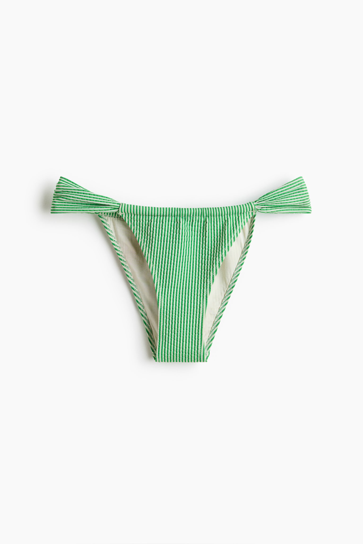 Bas de maillot Tanga échancré - Vert vif/rayé/Rouge rouille/Jaune clair - 1