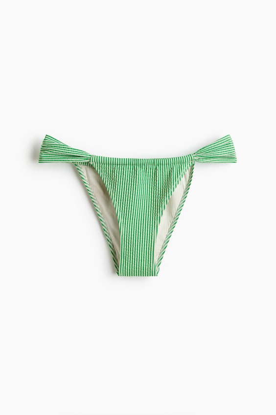 Низ бикини, крой чики — H&M, цвет: Яркий зелёный / Полосатый
