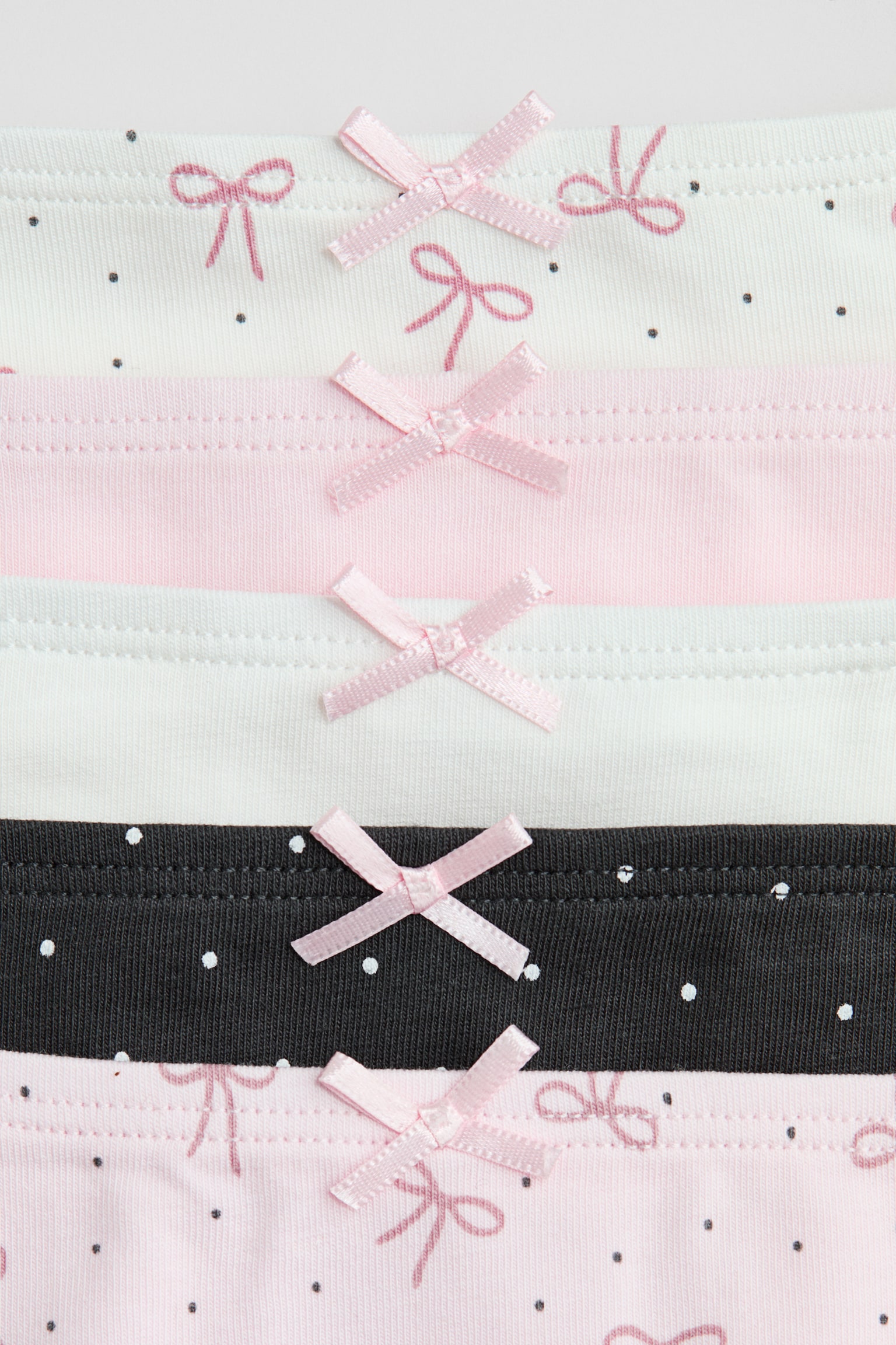 5-pack cotton briefs - Light pink/Bows/Light pink/Hearts/Pink/Ballerinas/Blue/Hearts/Turquoise/Unicorns/Pink/Green/Cream/Light pink/Light pink/Hearts - 3