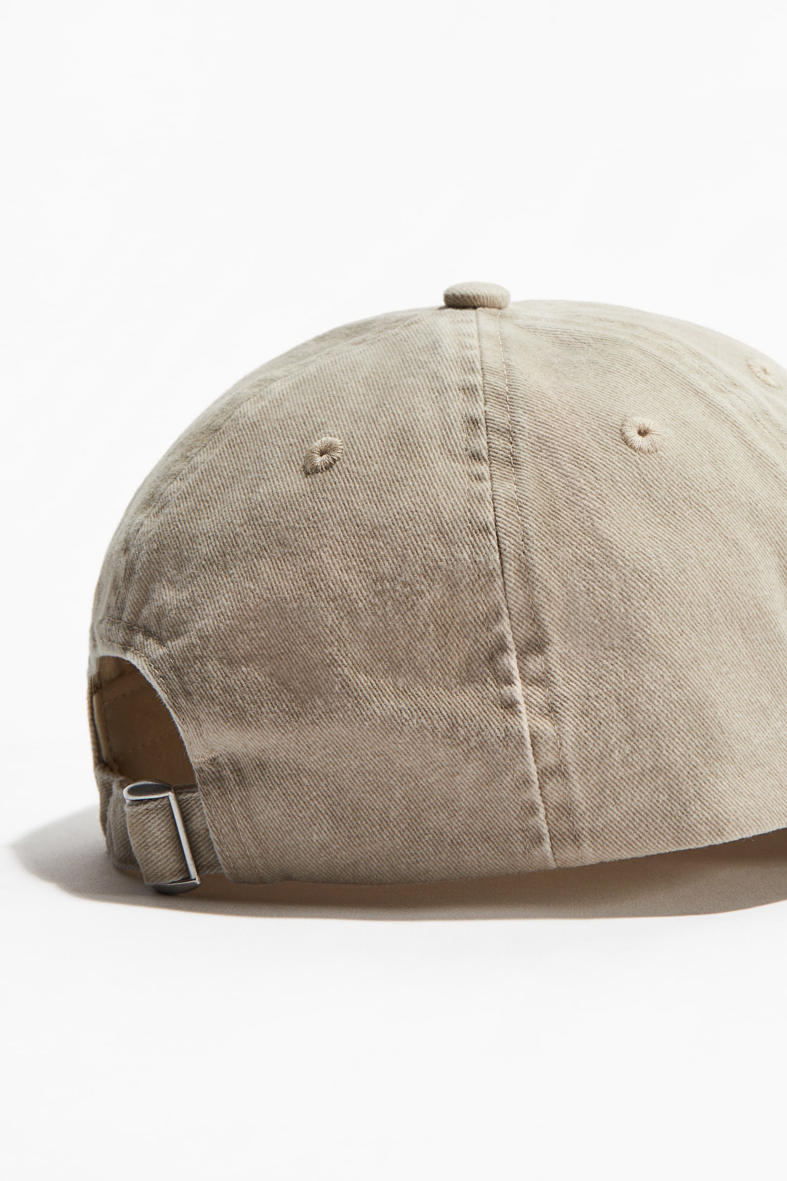 Mũ lưỡi trai cotton dệt chéo - Màu be - 2