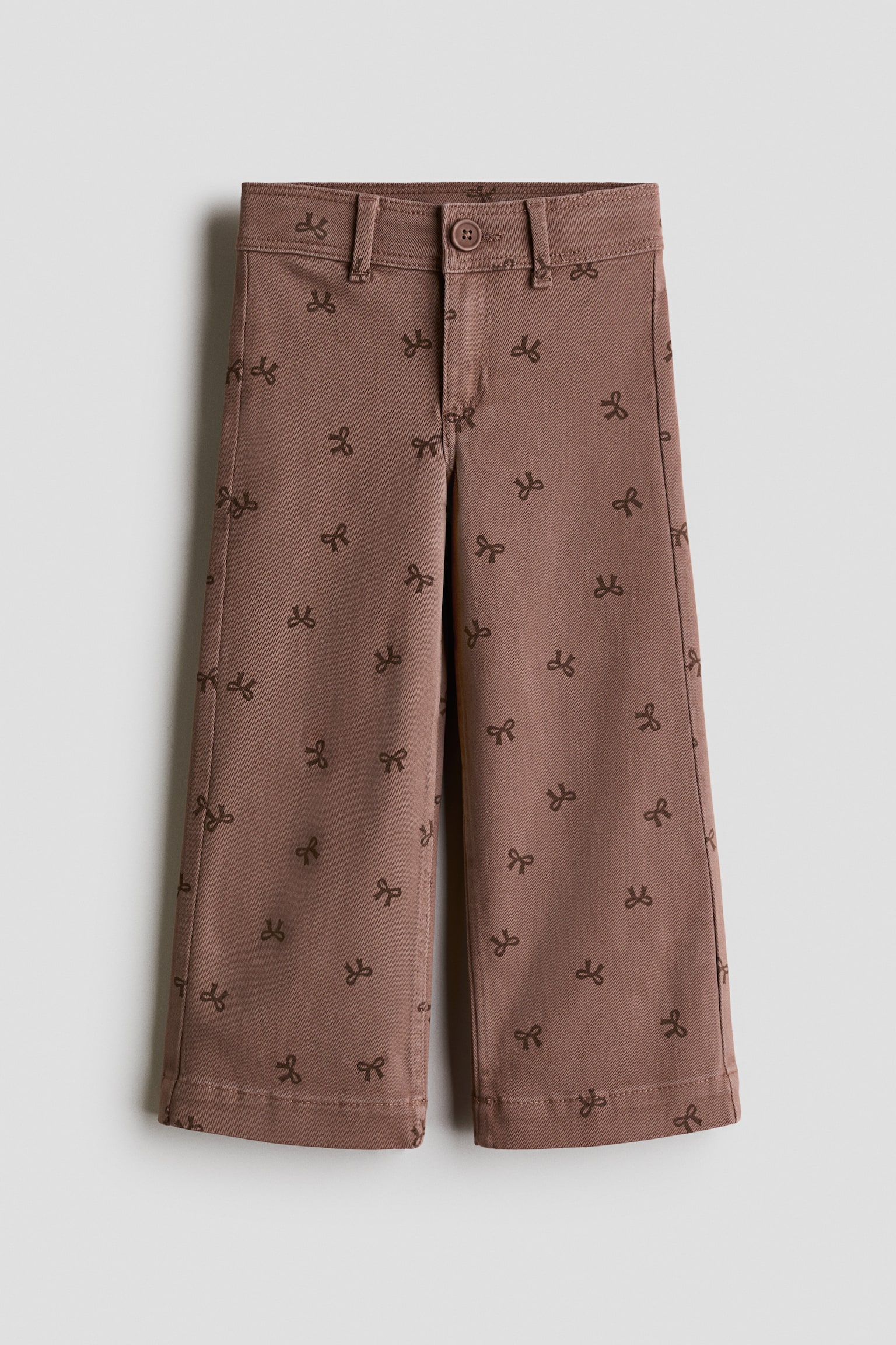Vide bukser i twill - Brun/Sløjfer/Sort/Støvet lilla/Lys beige/Blomstret