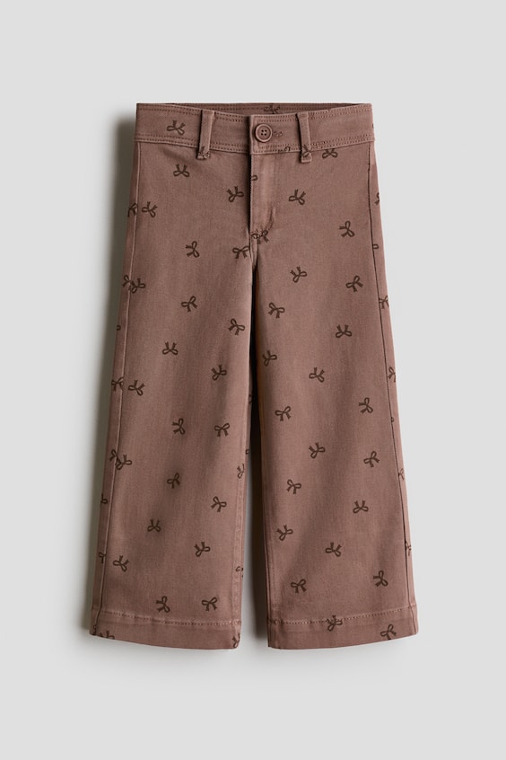 Детские брюки H&M Wide-Leg Twill Pants