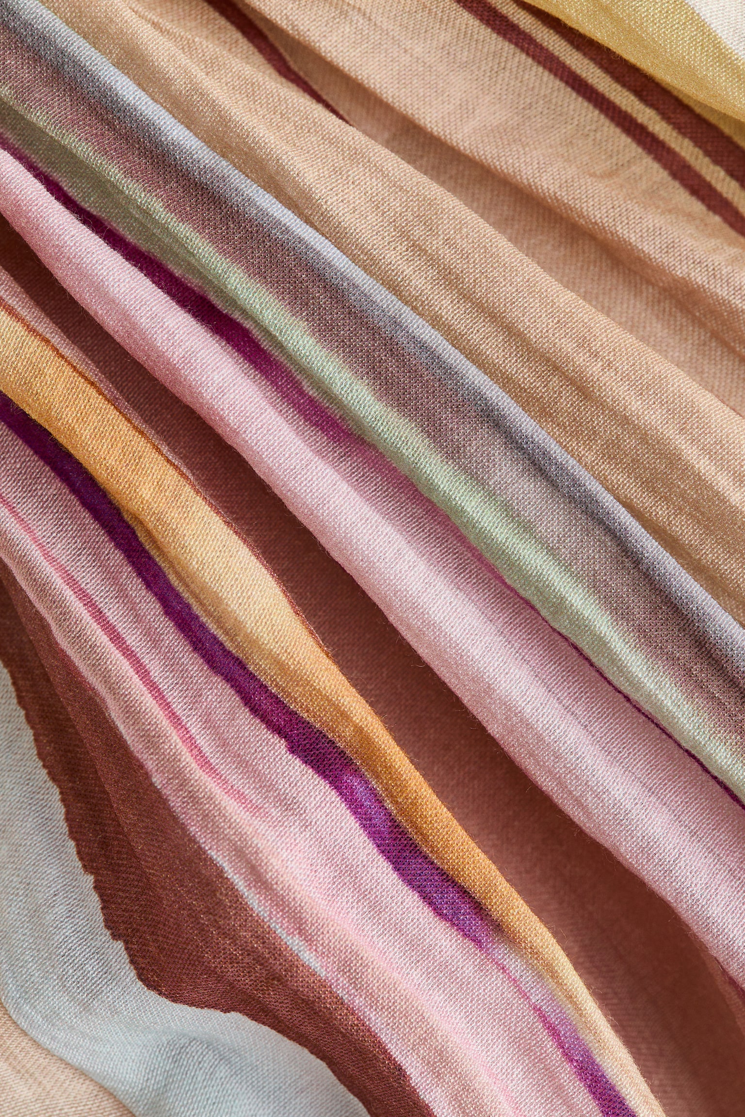 Dlhé šaty bez ramienok - Svetlobéžová/pruhovaná - 3