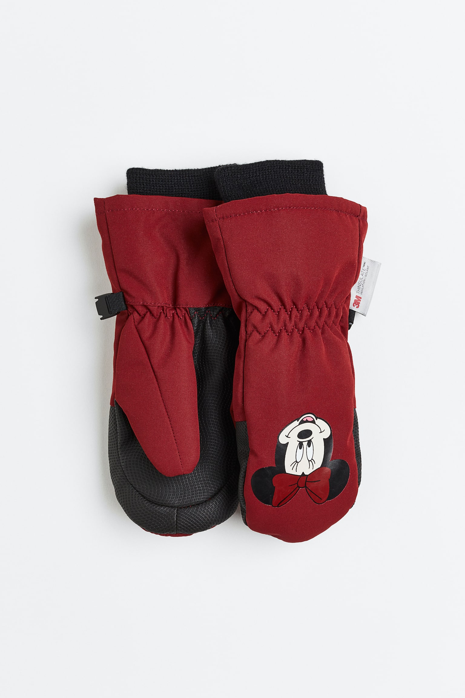 Water-repellent ski mittens - Dark red/Minnie Mouse/Light pink/Frozen - 1