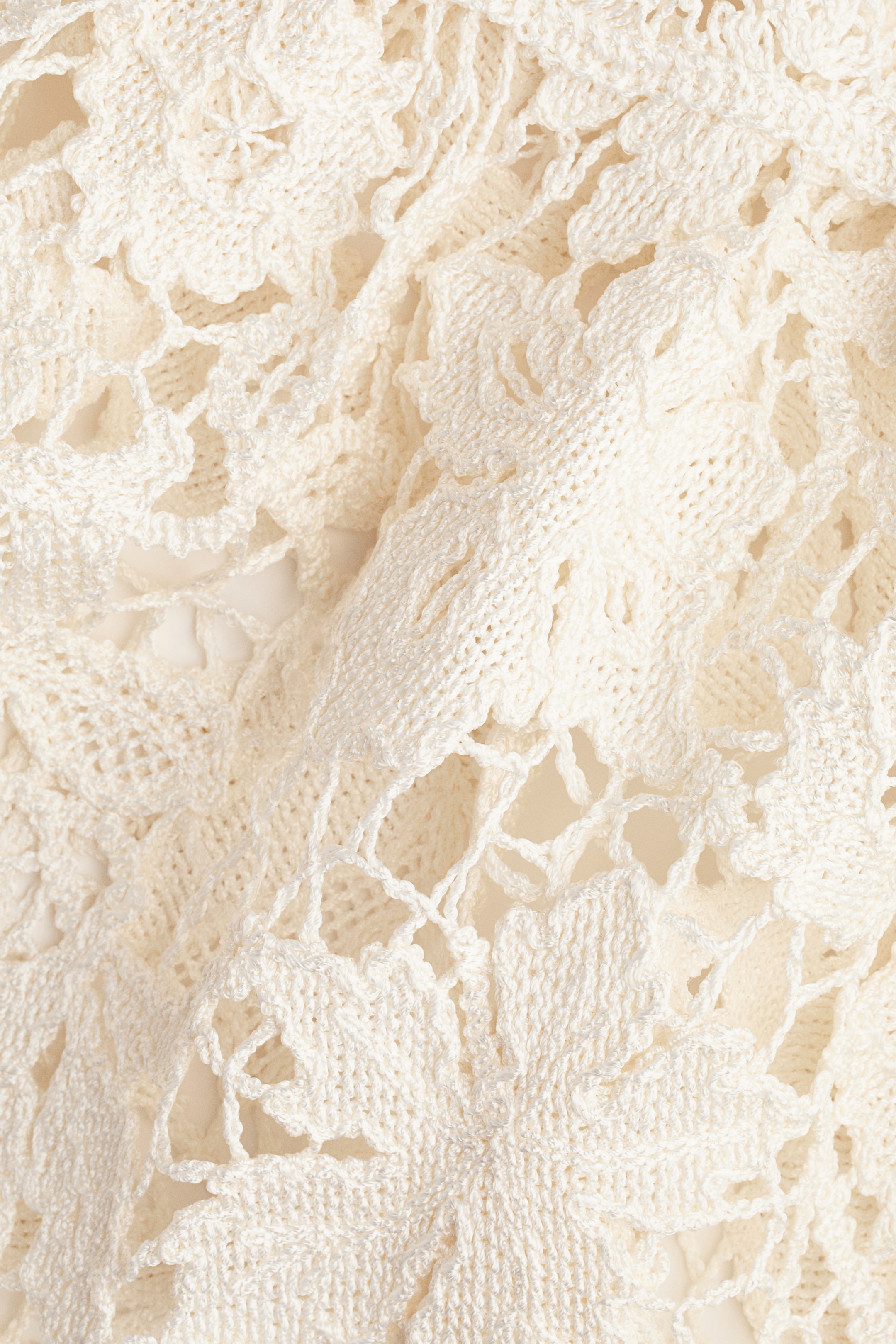 Crochet-Look Dress with Flared Skirt