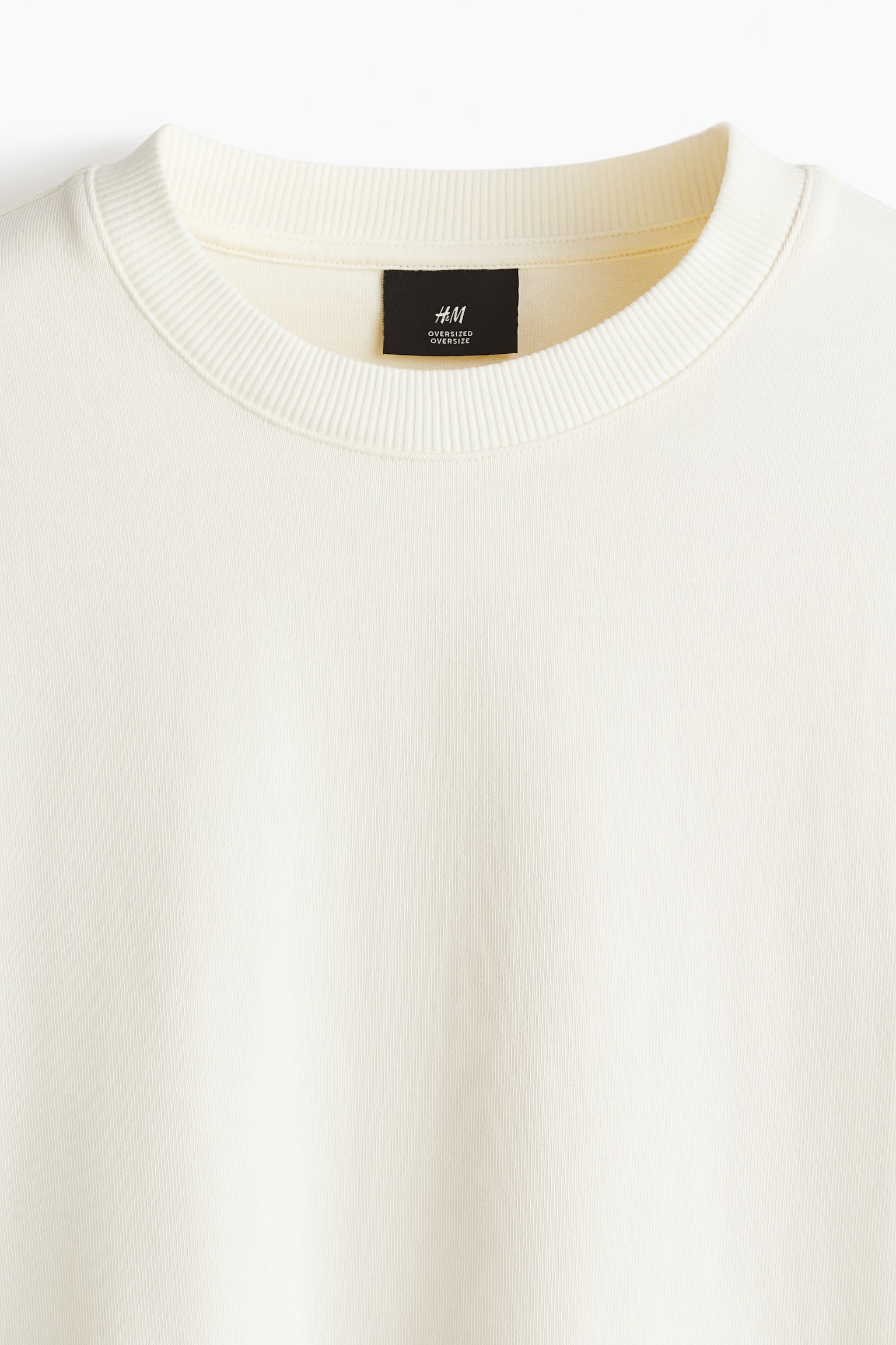 טישירט בגזרה רחבה Oversized Fit - לבן/תכלת/חום כהה - 6