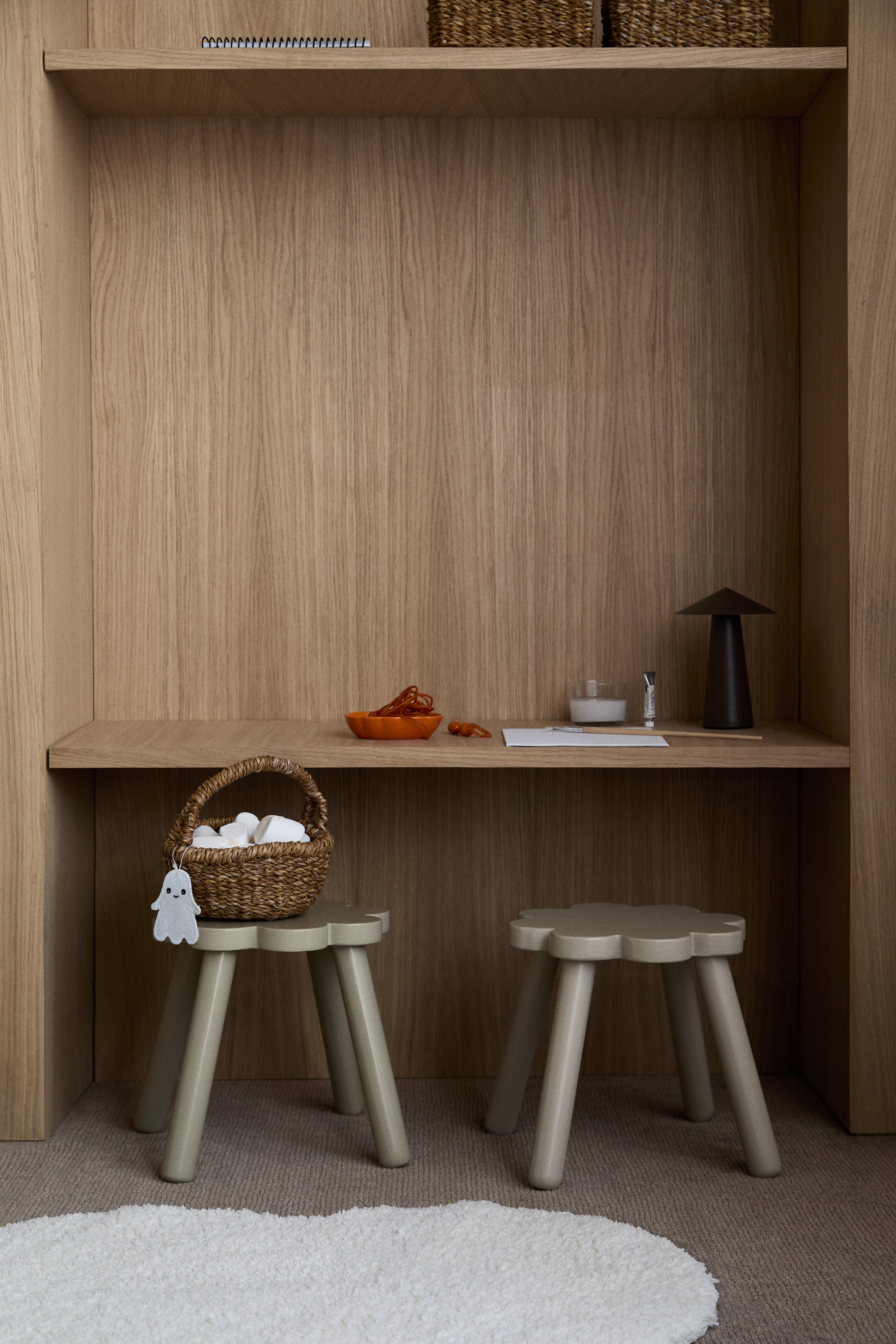 Petit panier tressé - Beige/fantôme