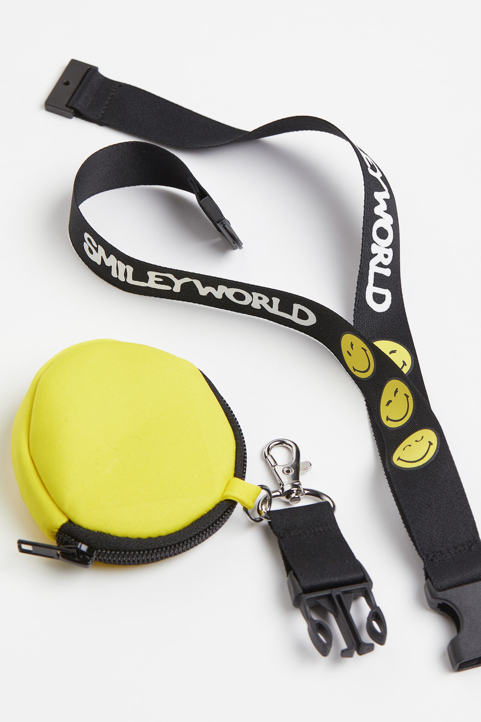 Key lanyard and pouch - Black/SmileyWorld - 2