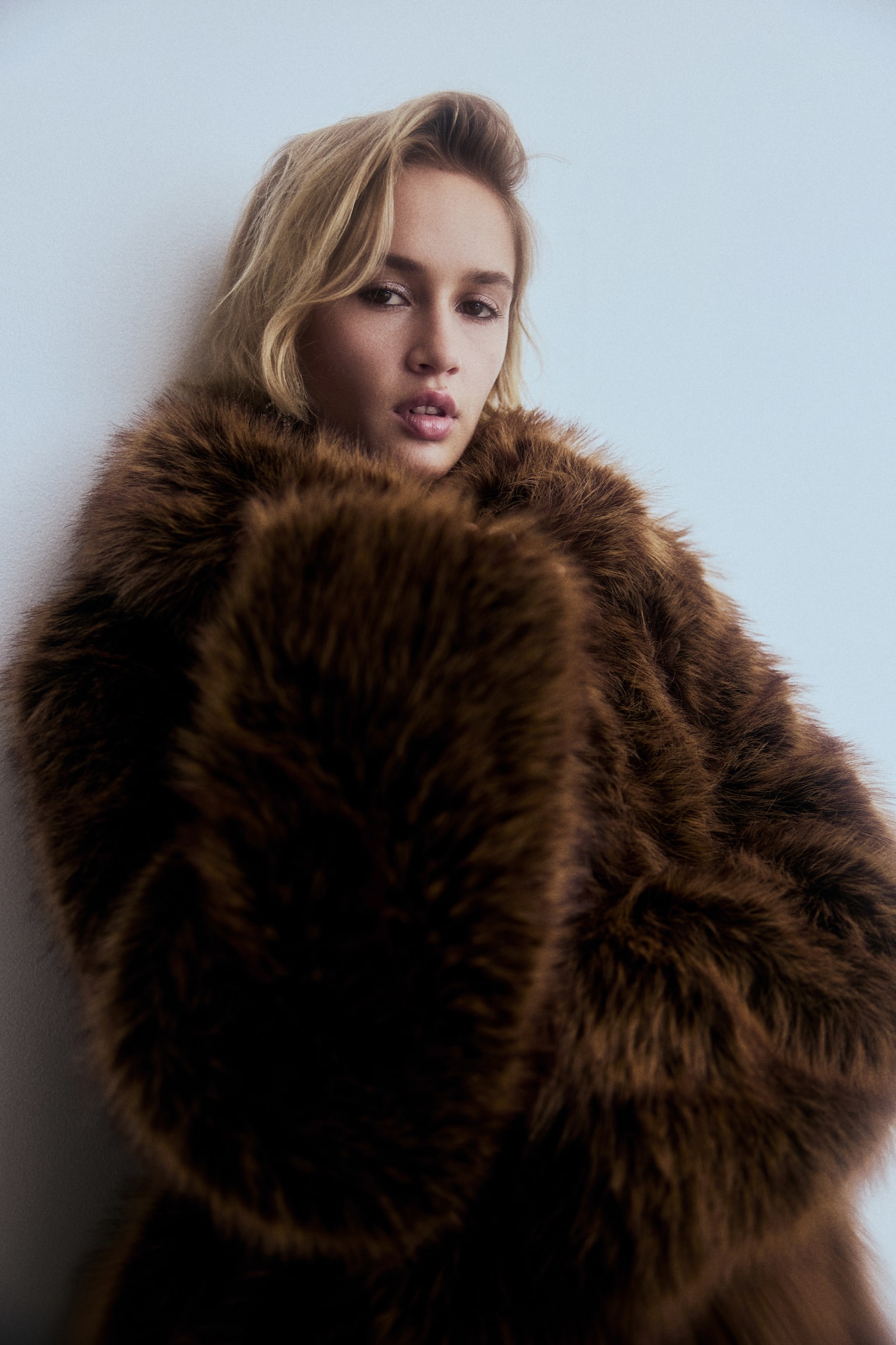 Single-breasted coat - Brown - 4