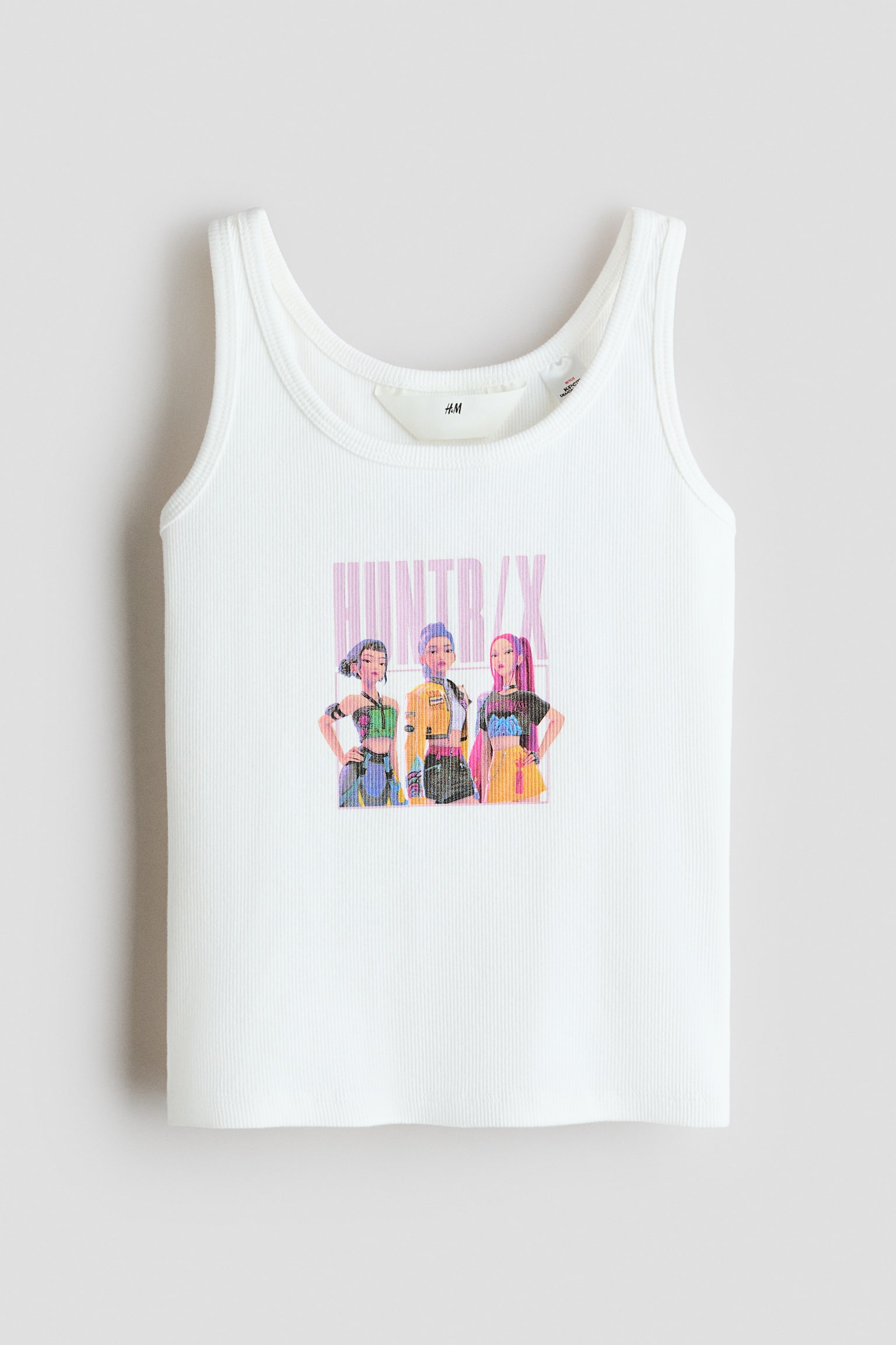Tank Top with Printed Motif - White/KPop Demon Hunters/Light yellow/Snoopy
