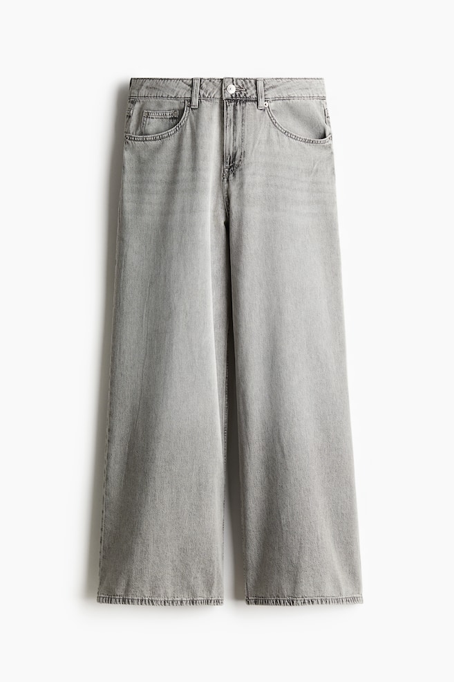 Baggy Wide Low Jeans - Light grey/Light denim blue - 1