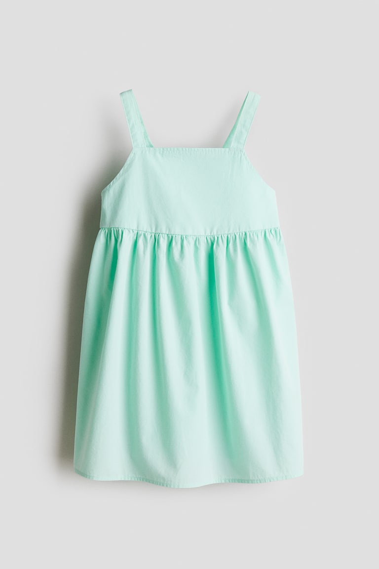 Girls - Mint Green Tie-Detail Cotton Dress - Size: 2T (1 -2Y) - H&M