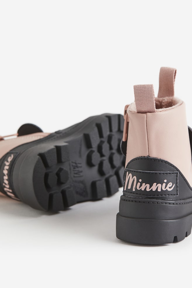 Warm-lined boots - Dusty pink/Minnie Mouse - 3
