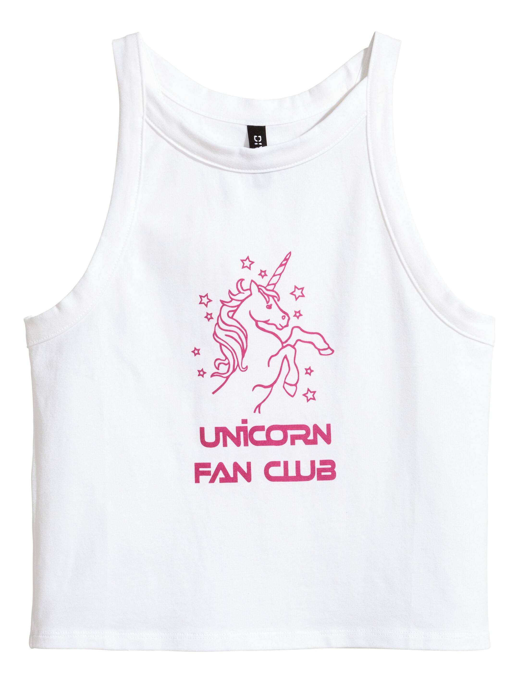 Größeres Bild ansehen: Kurzes Tanktop - Weiß/Einhorn - Ladies | H&M DE 1