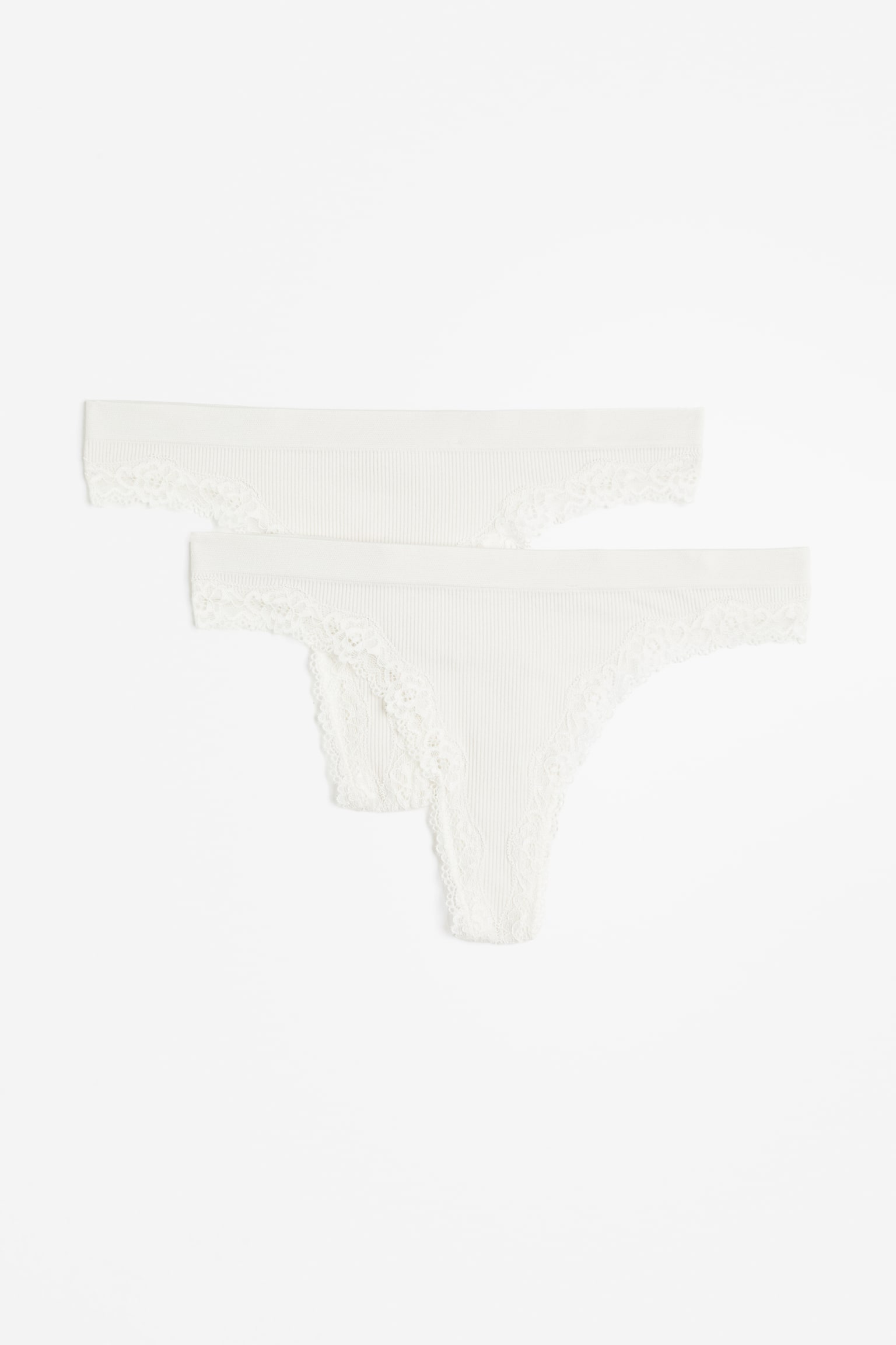 2-pack seamless thong briefs - White/Black - 1