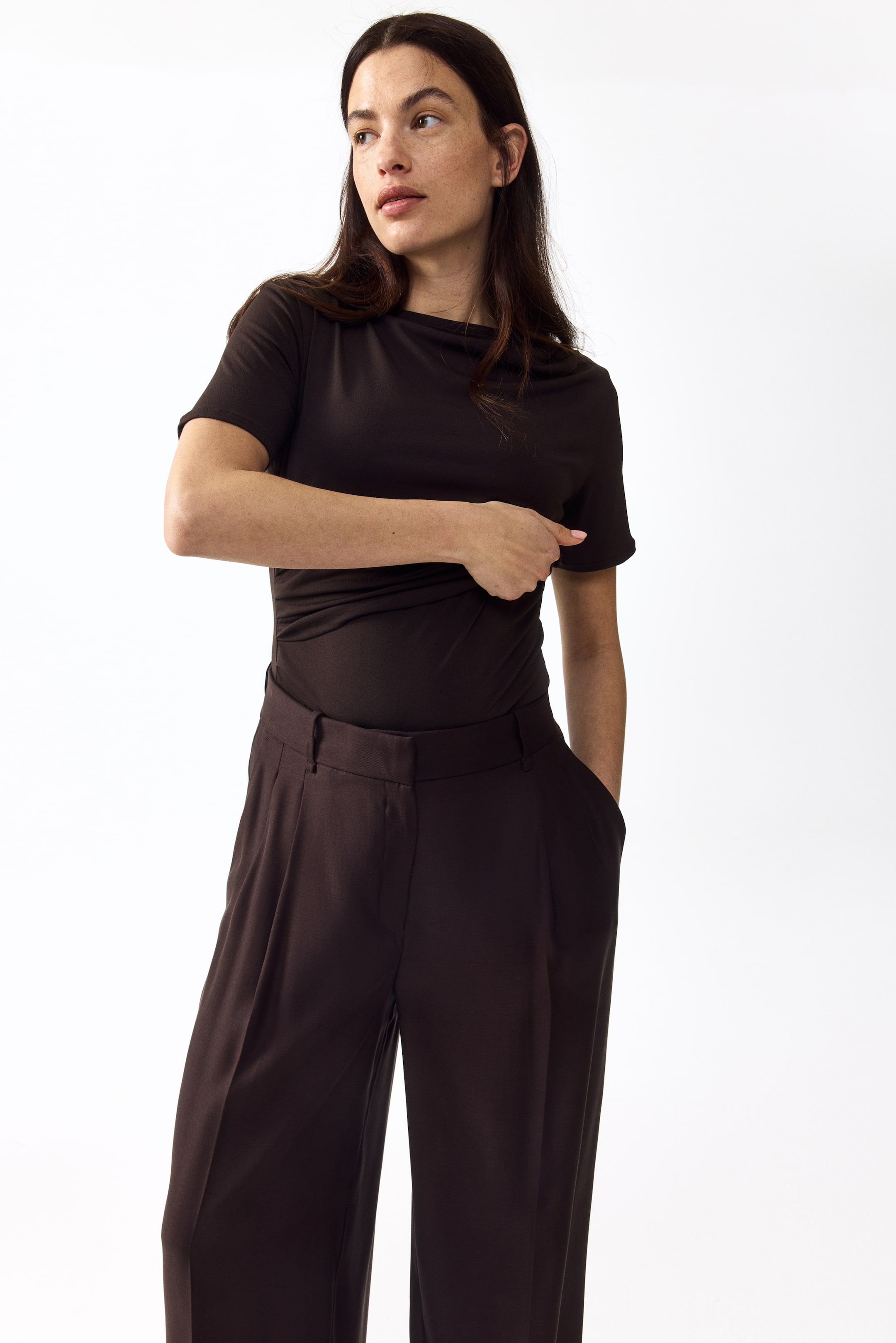 Женские топы H&M MAMA Draped nursing top — фото 5