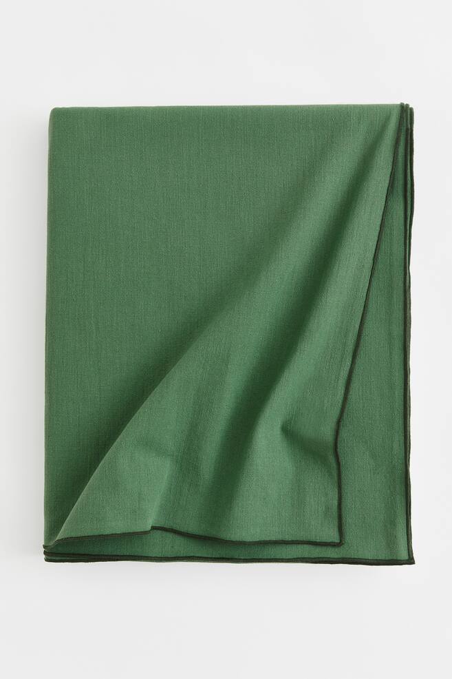 Linen-blend tablecloth - Green - 1