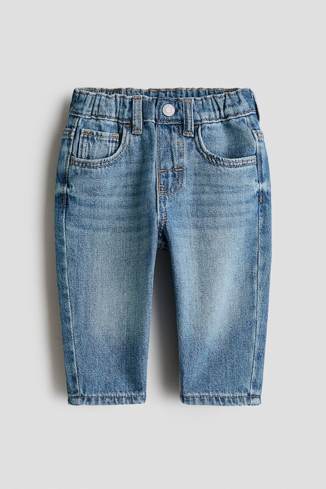 Cotton jeans - Denim blue/Light denim blue/Light khaki green/Light beige/Denim blue - 1