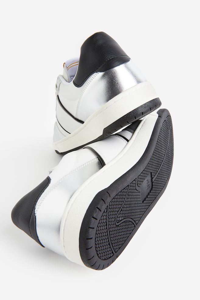 Sneakers - Blanc/argenté - 4