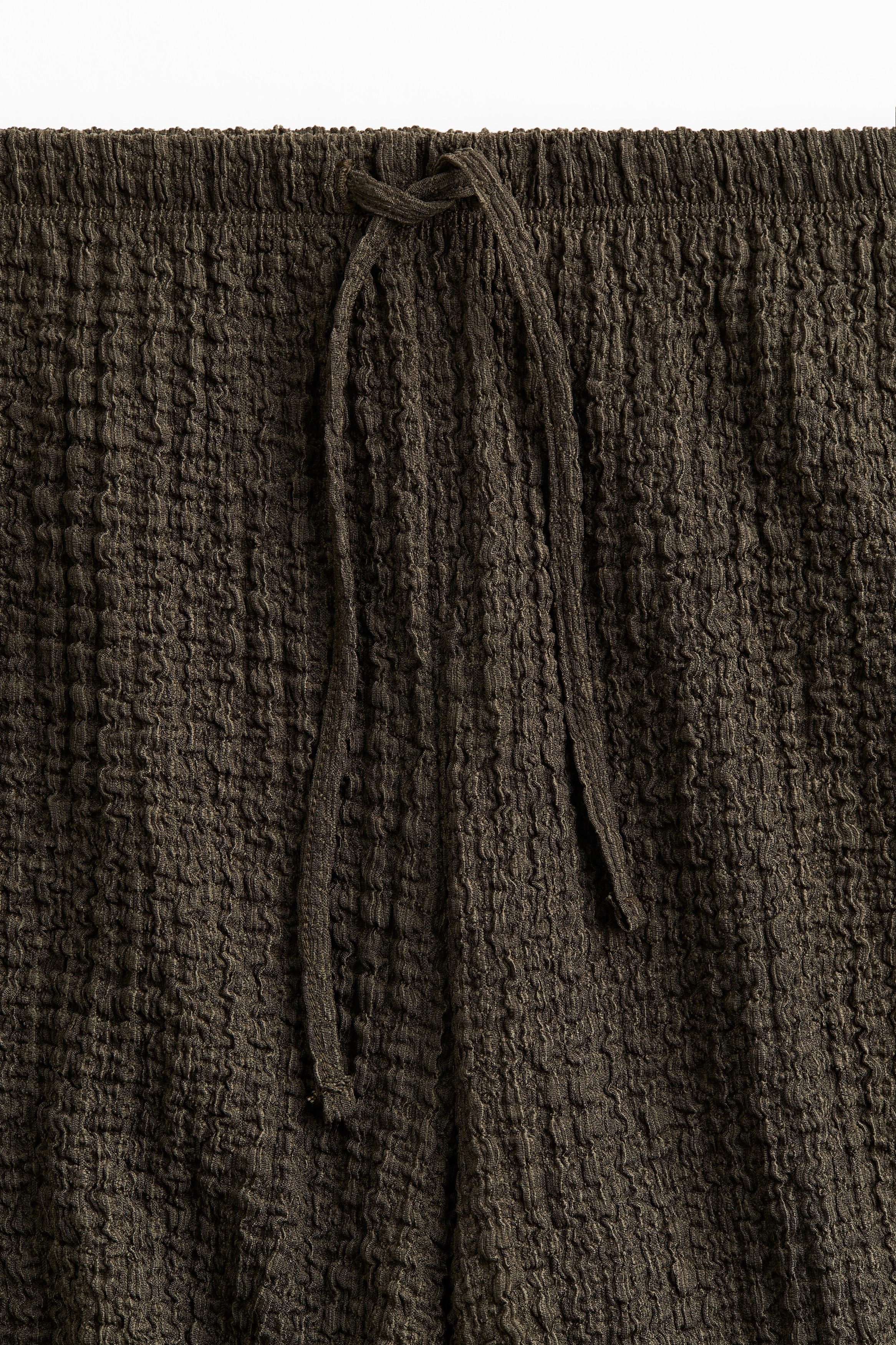 Crinkled drawstring trousers