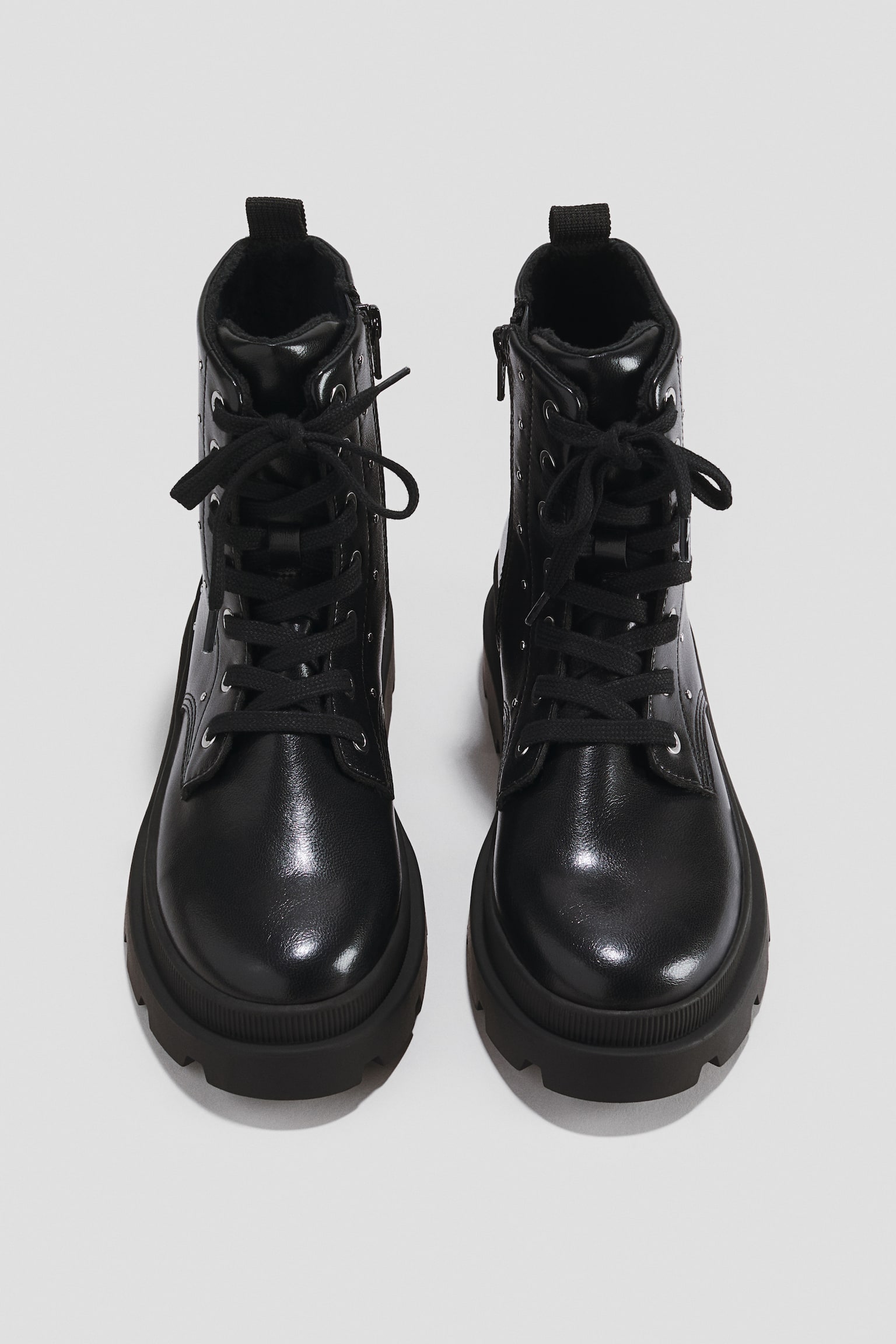 Детские ботинки H&M Warm-Lined with Laces, цвет: Чёрный — фото 3