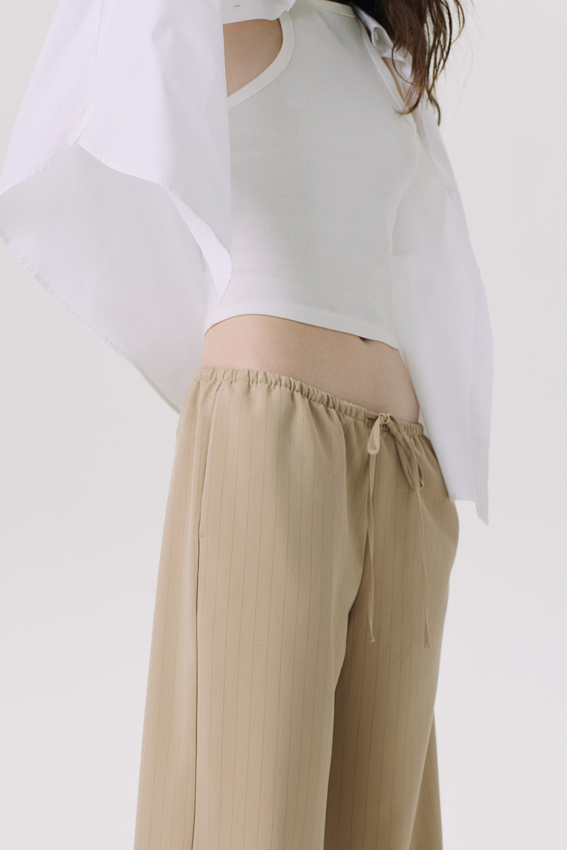 Twill Drawstring Pants