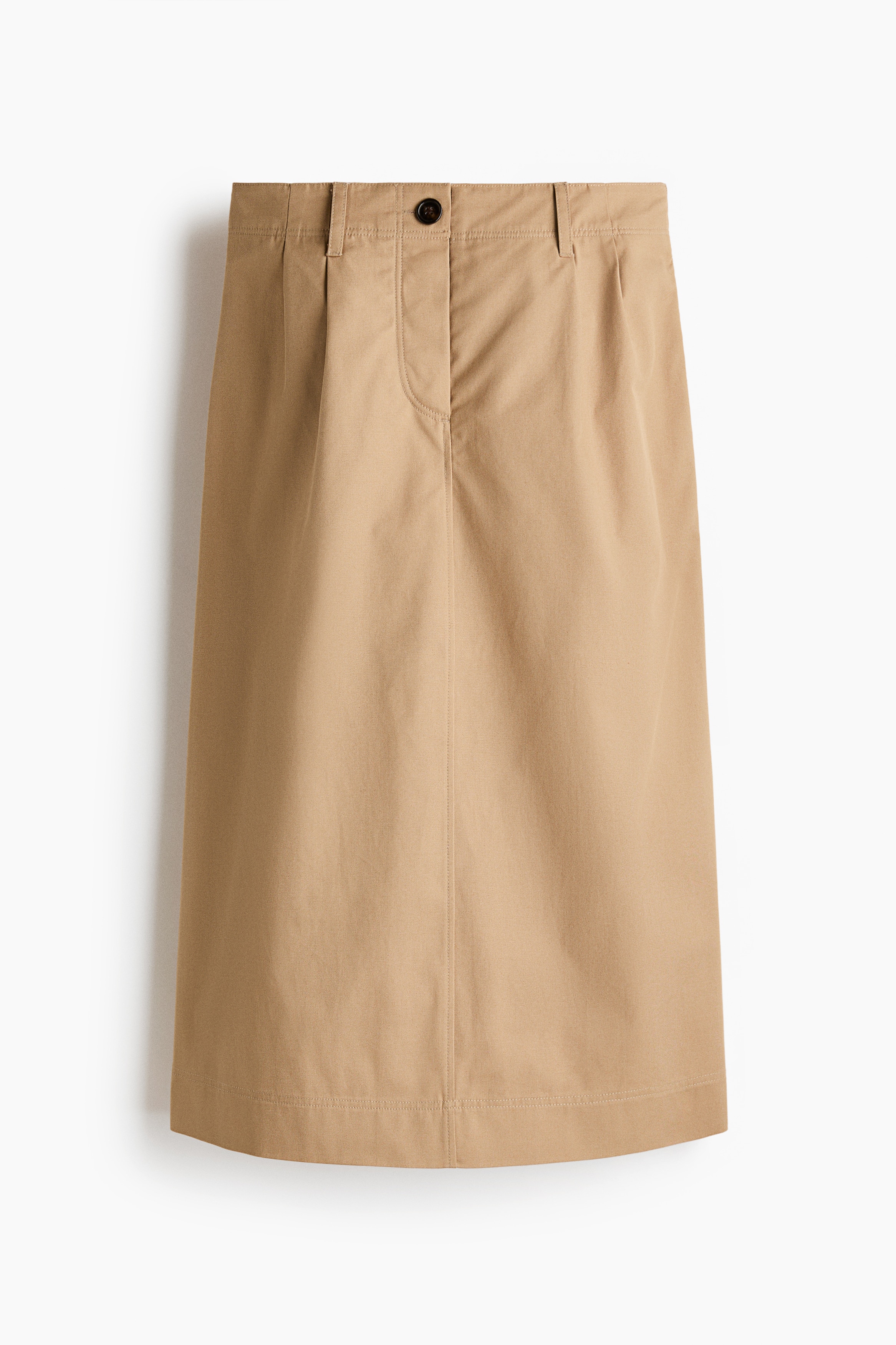Cotton twill skirt - Beige