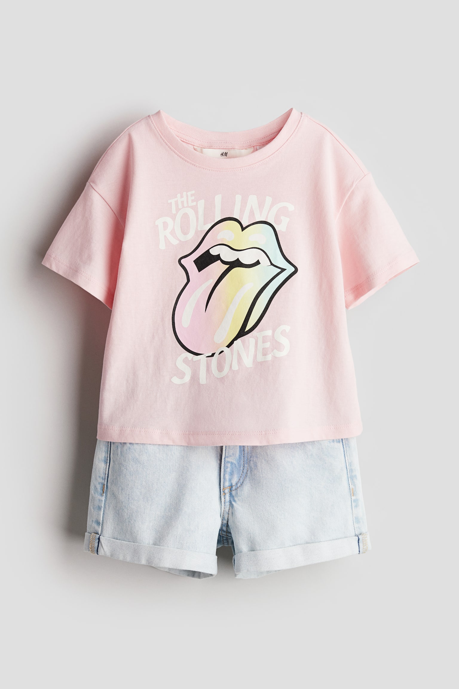 2-piece printed set - Light pink/The Rolling Stones - 1