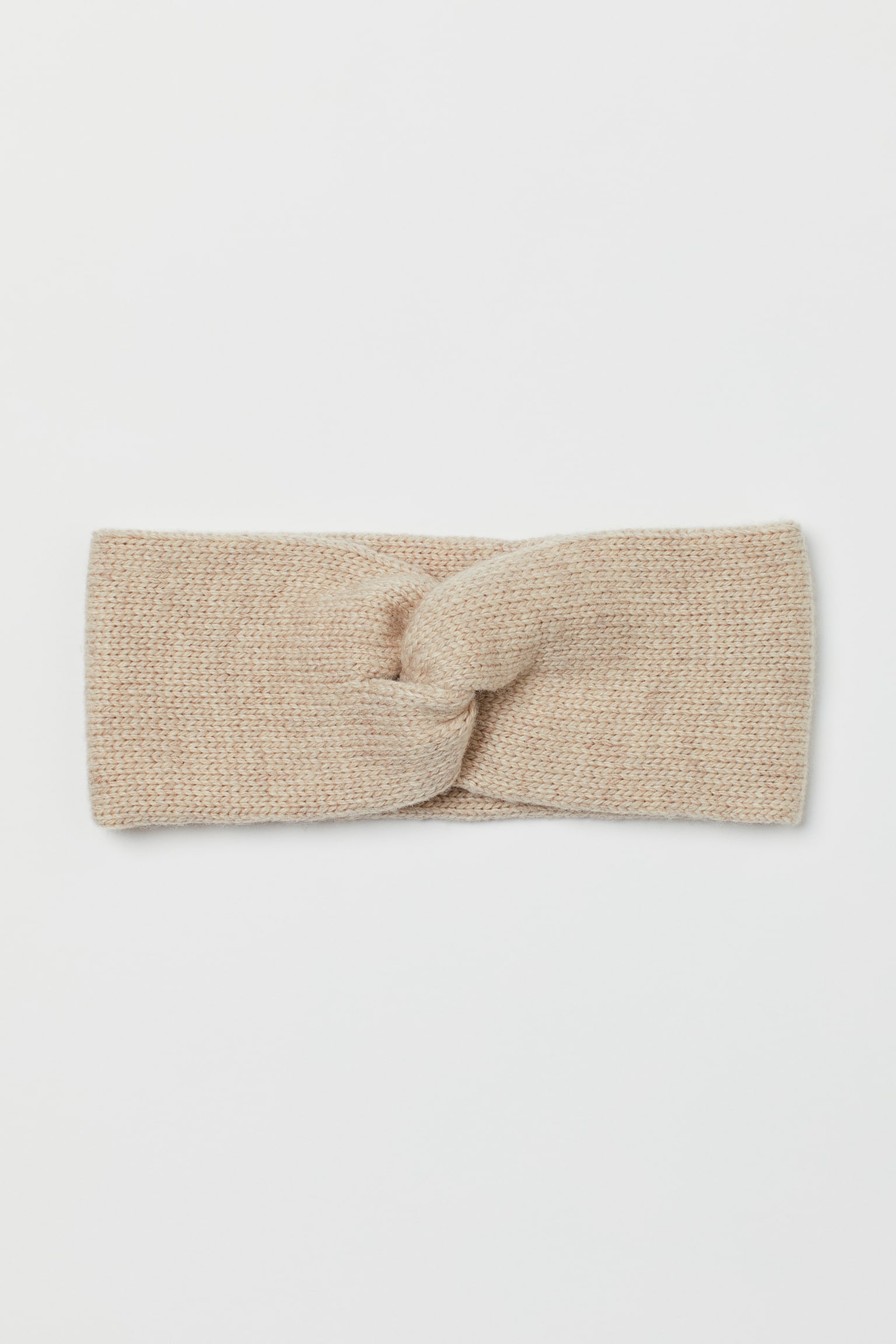 Knit Headband - Light beige/Black/Cream - 1