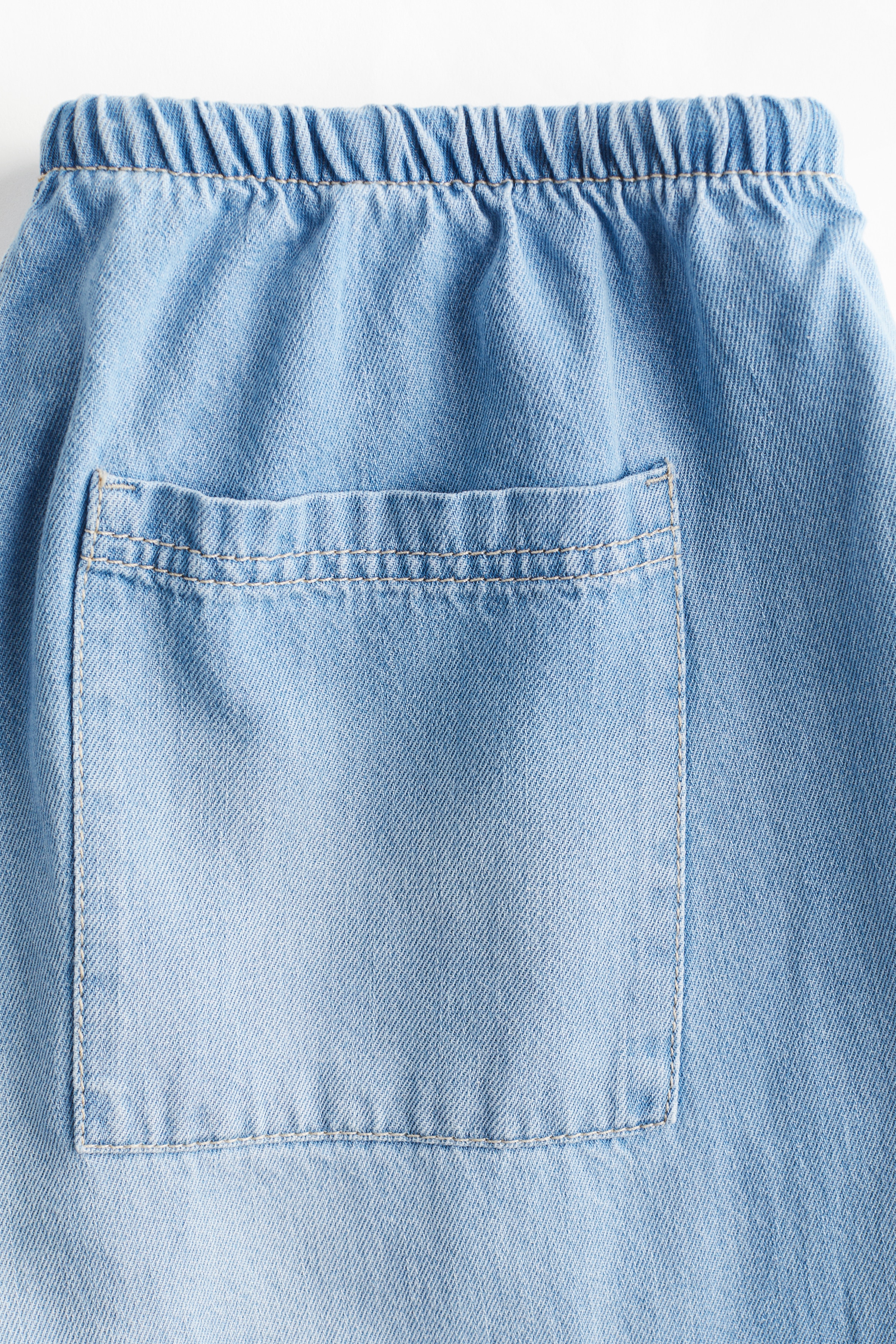 Denim drawstring trousers
