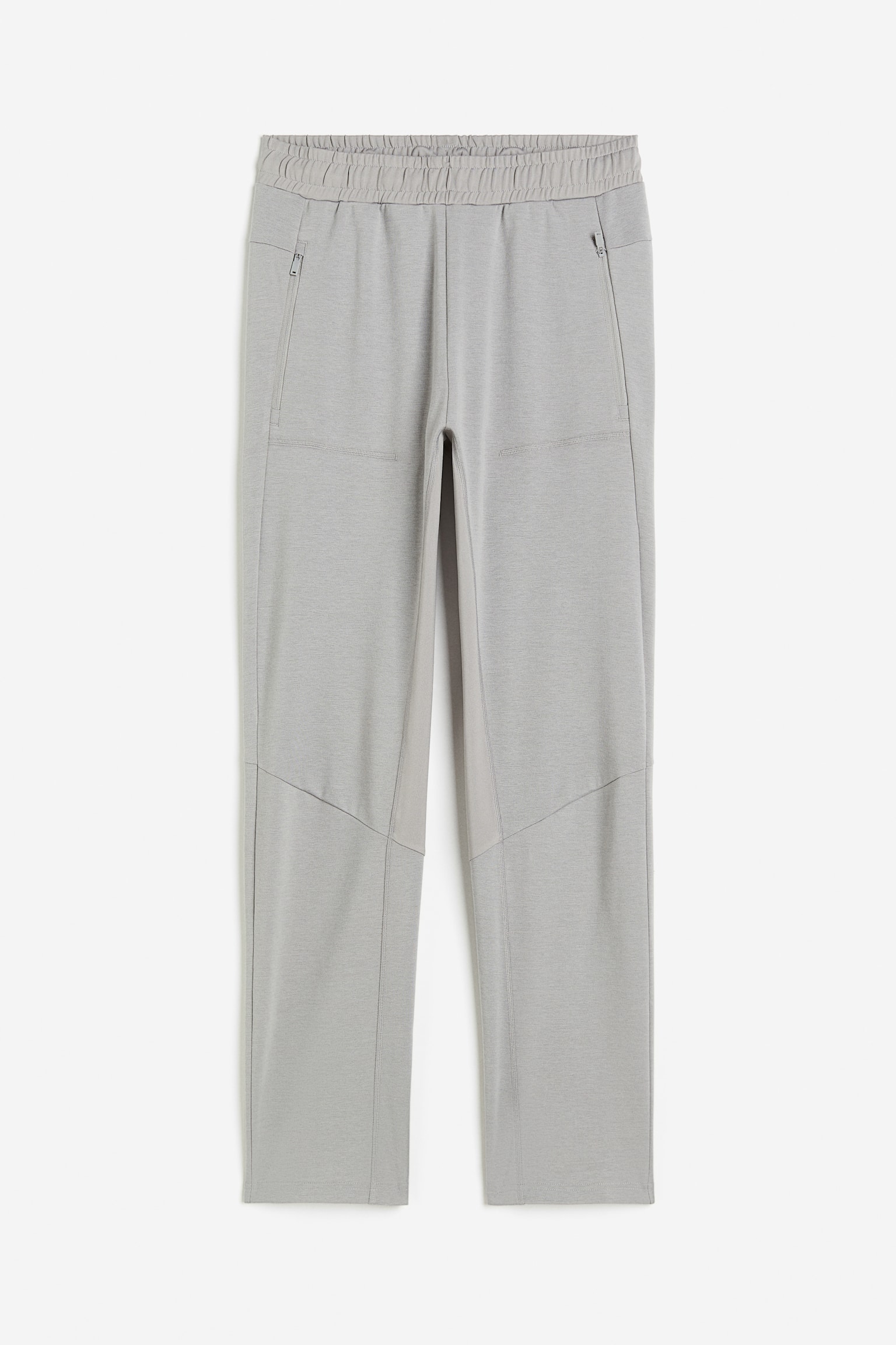 Activewear Joggers In DryMove™ - Light grey marle/Dark khaki green/Black - 1