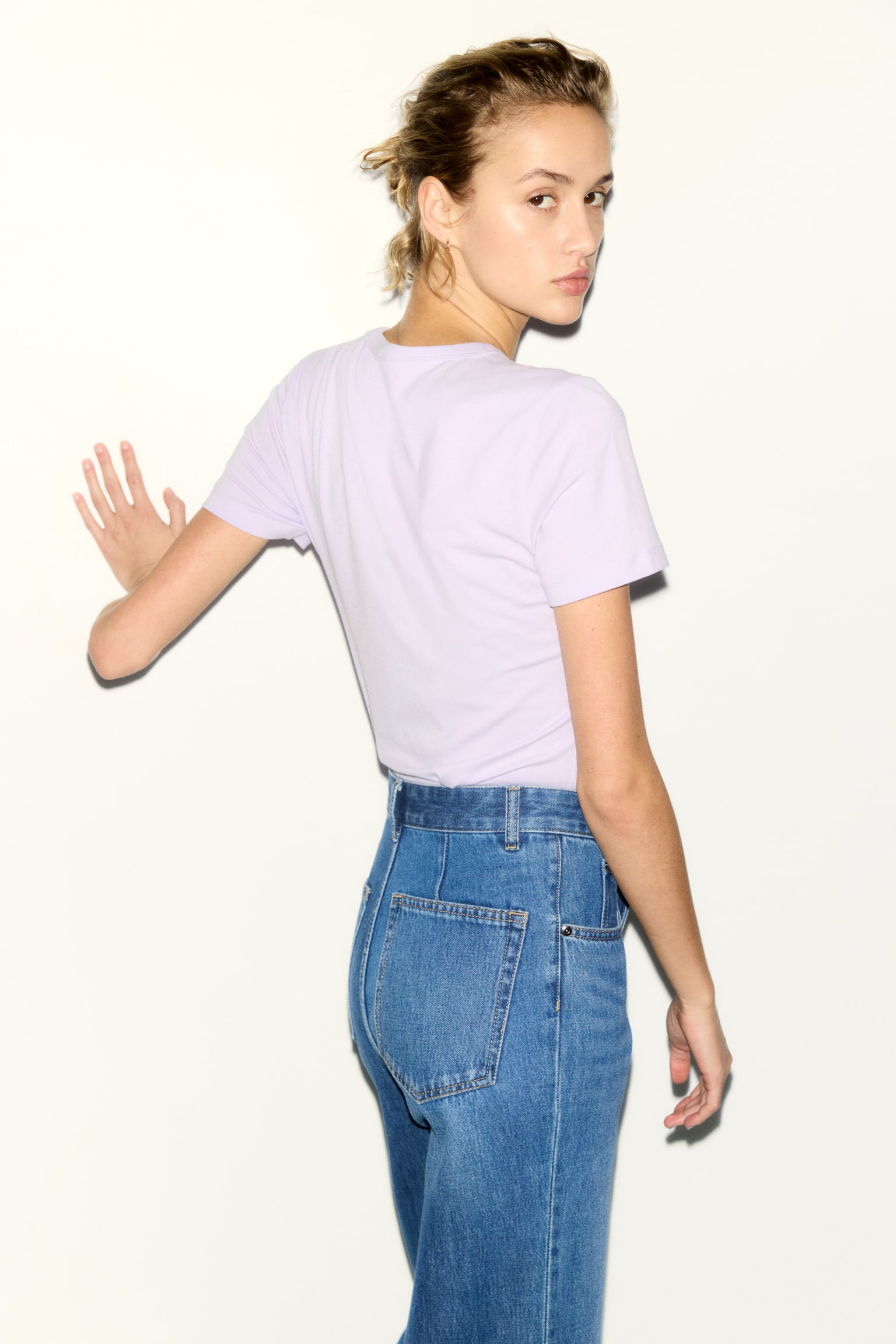 T-shirt in misto viscosa con stampa - Viola chiaro/Manifesting/Bianco/Out of office/Giallo burro/Tan Lines/Turchese chiaro/Lost - 5