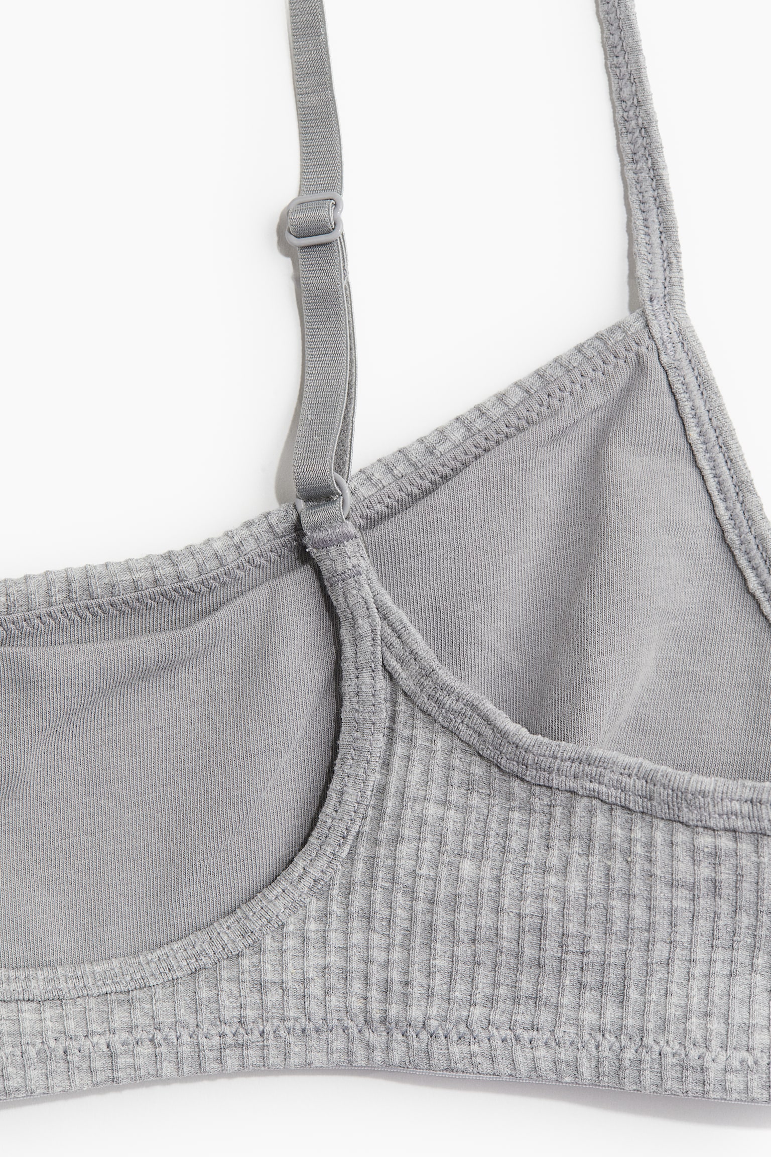 Non Padded Cotton Soft Bra - Light grey marle - 5