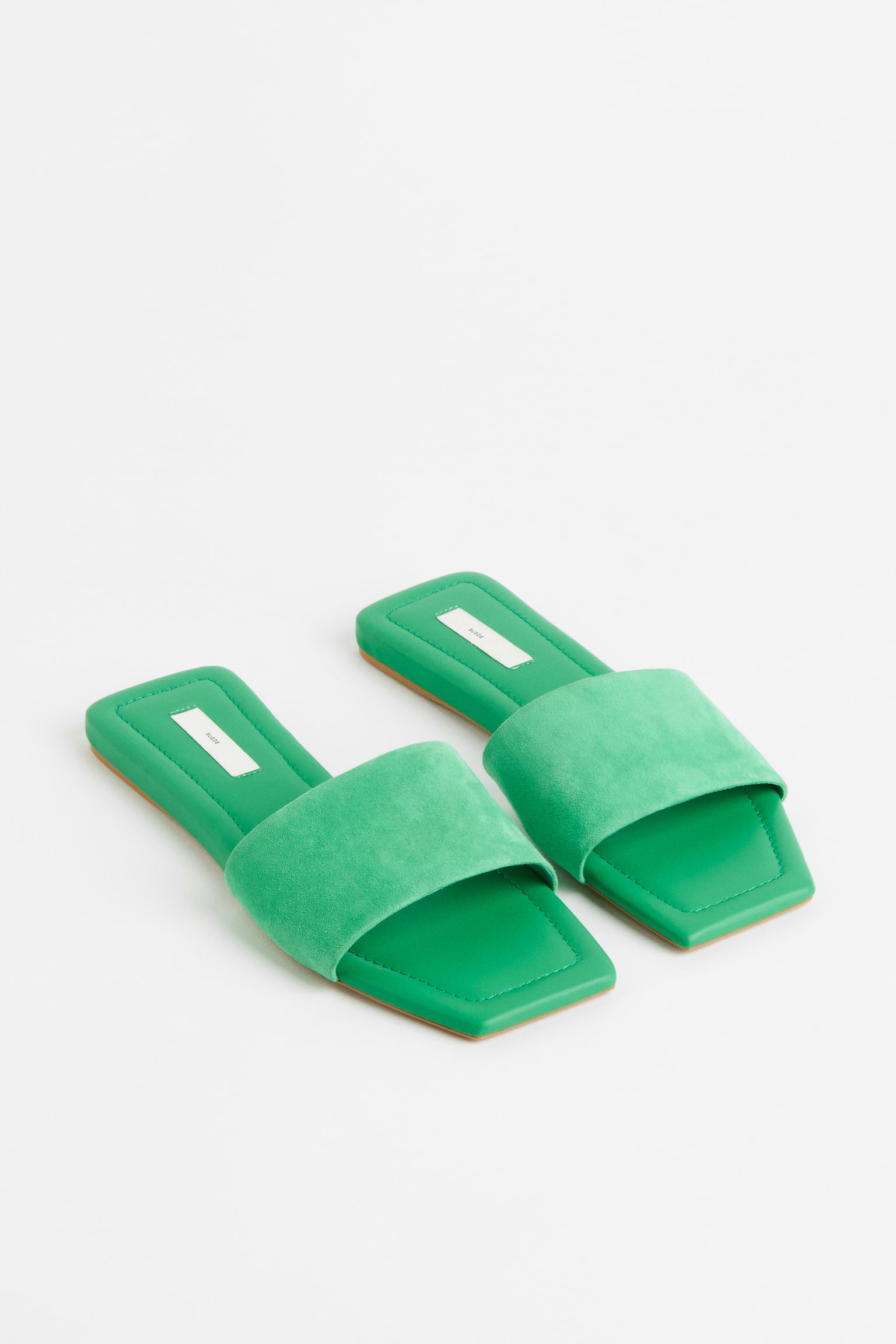 Leather Slides - Bright green/Black - 3