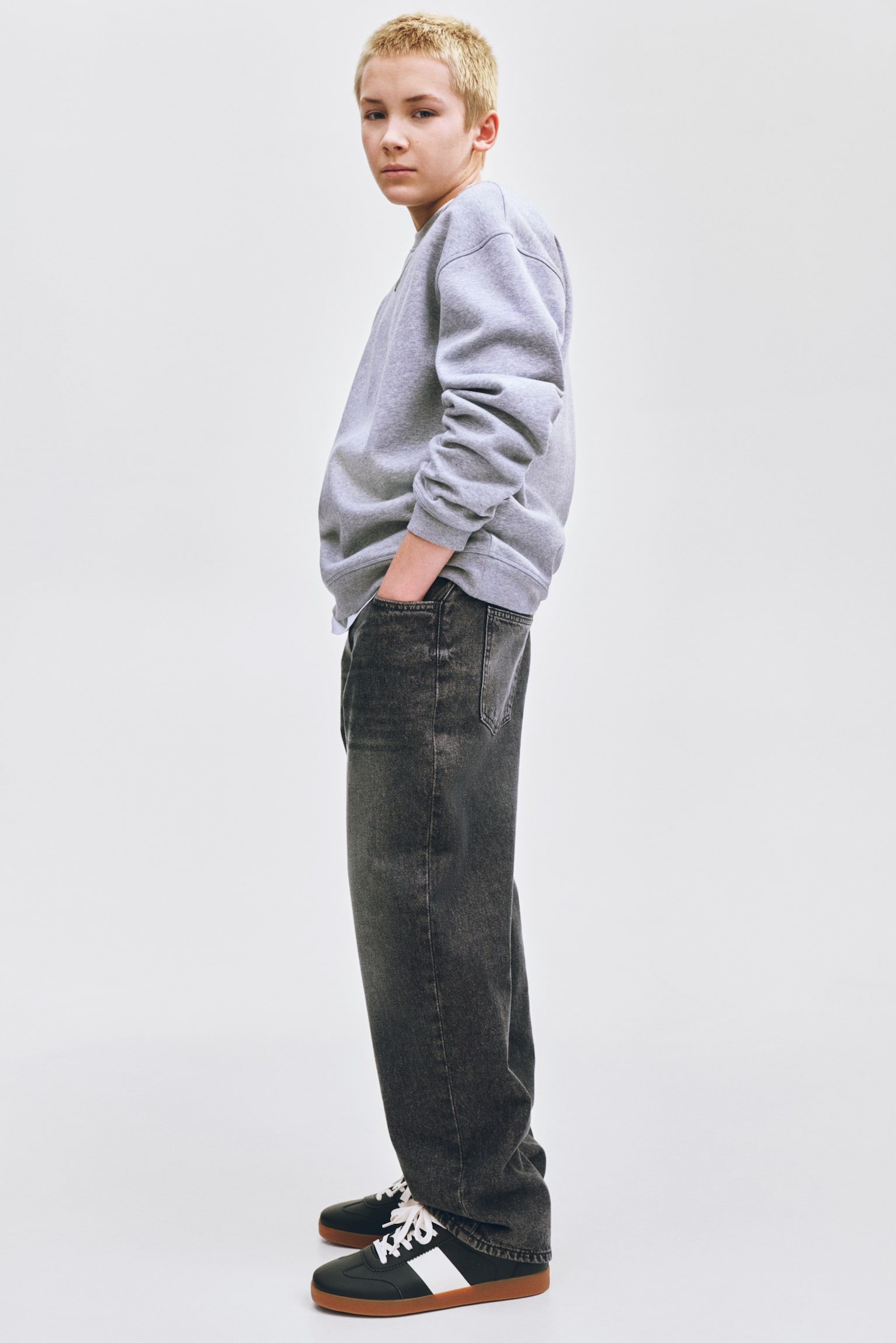 Loose Fit Jeans - Mørk grå/Lys grå/Lys denimblå/Denimblå/Lys denimblå/Denimblå - 5