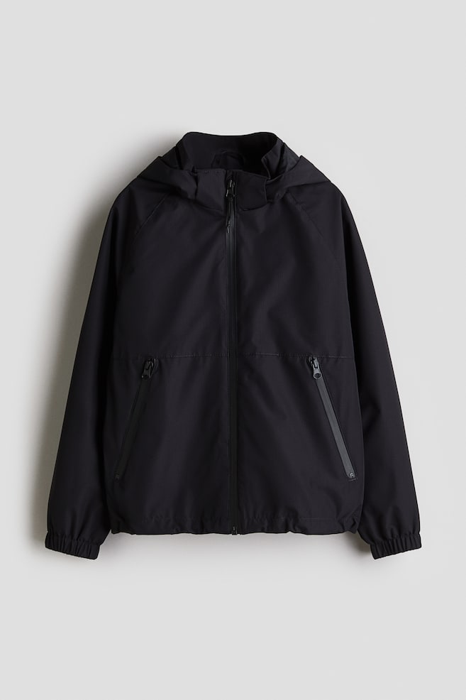 Water-repellent Windbreaker - Black - 1