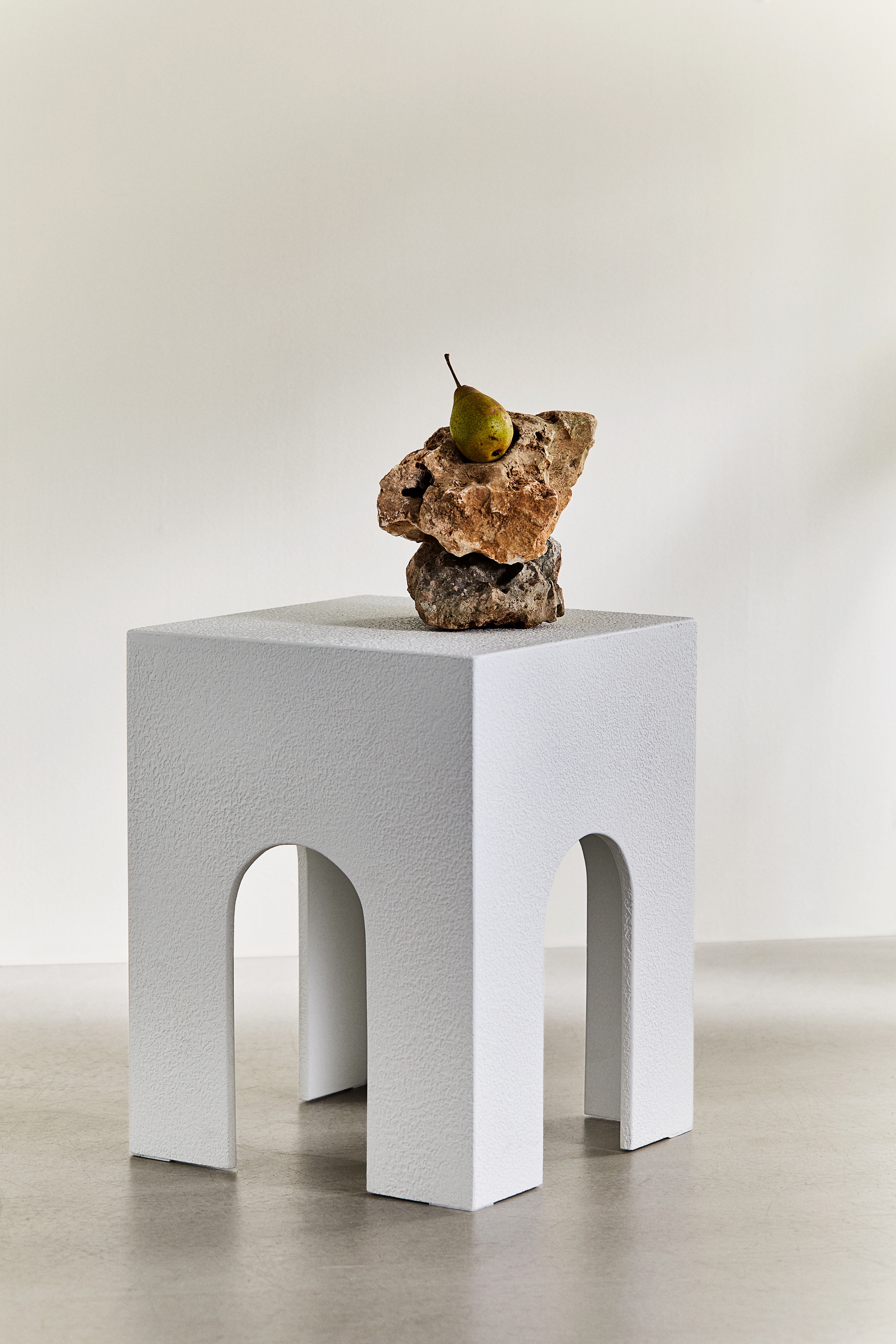 Wooden side table - White